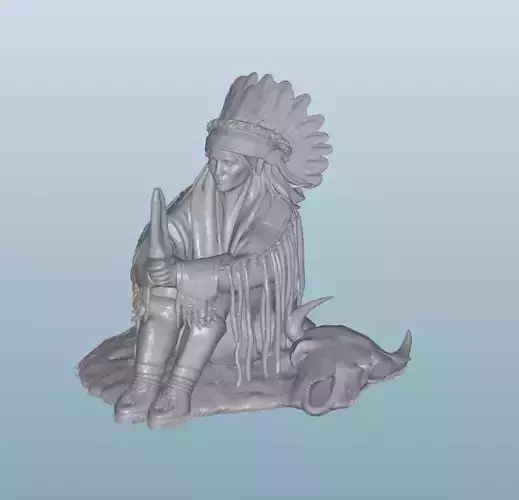 INDIAN  W10 Native American Figures 3D print model