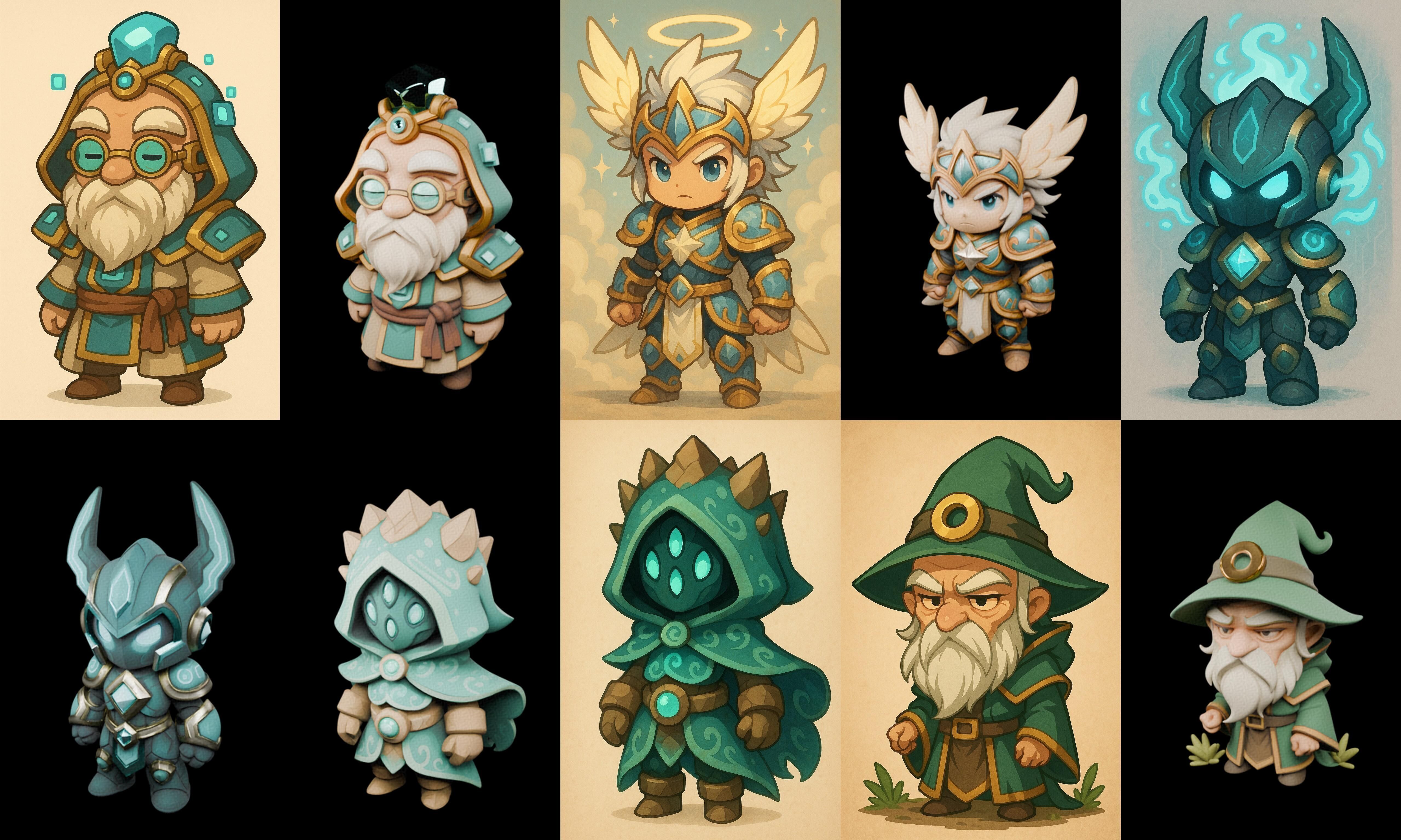 Game Character Marvelous Stylized bundle 7 pack 100 glb Low-poly 3D model_10