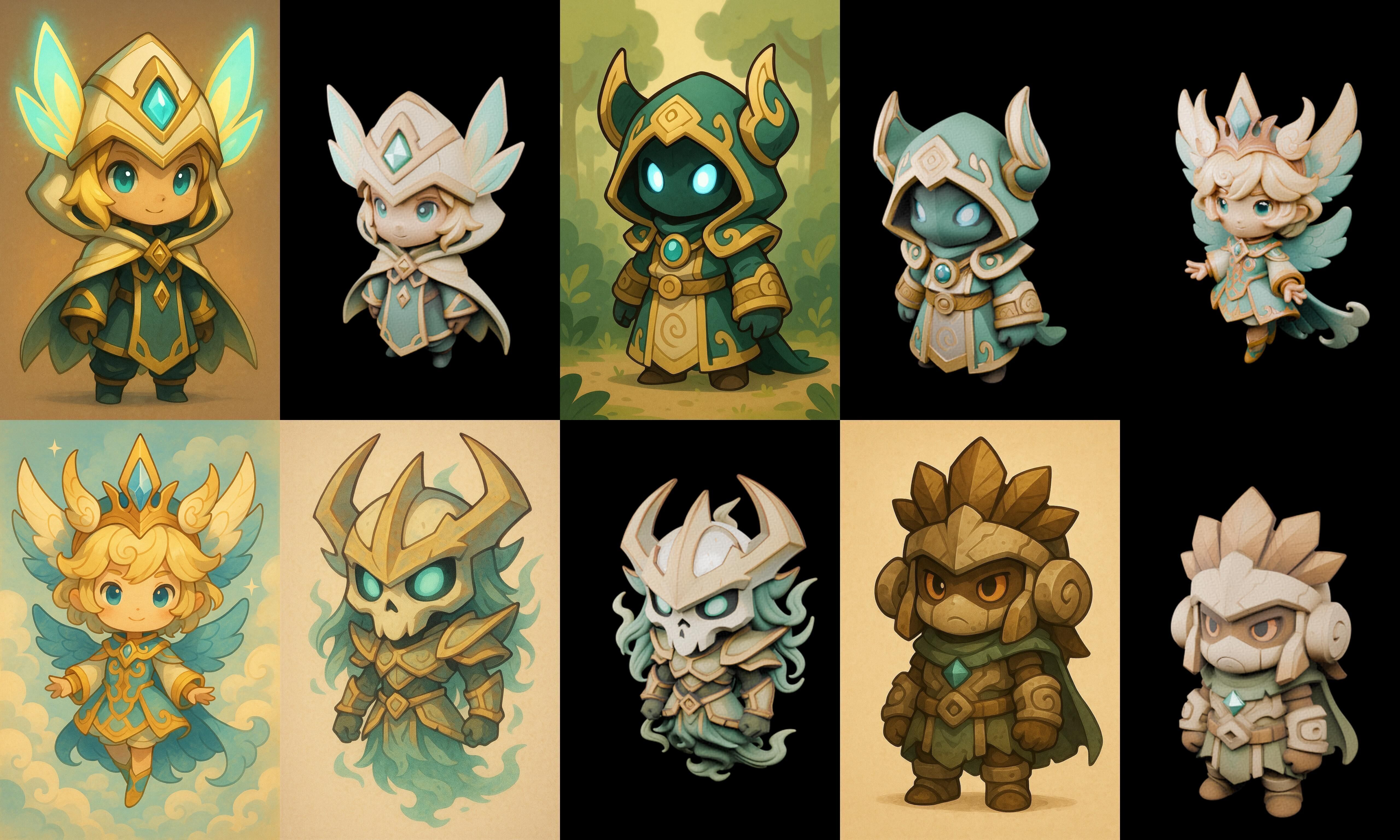 Game Character Marvelous Stylized bundle 7 pack 100 glb Low-poly 3D model_11