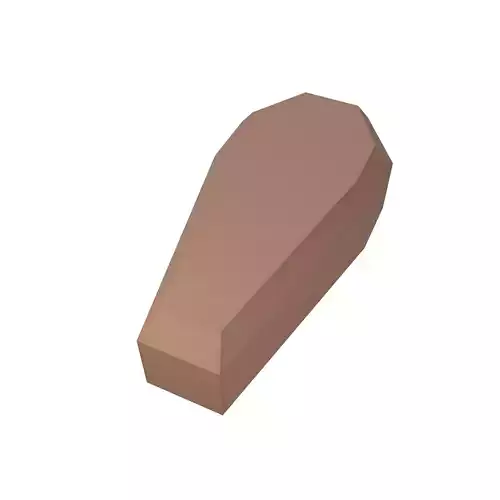 Low poly Coffin v1 001 Low-poly 3D model