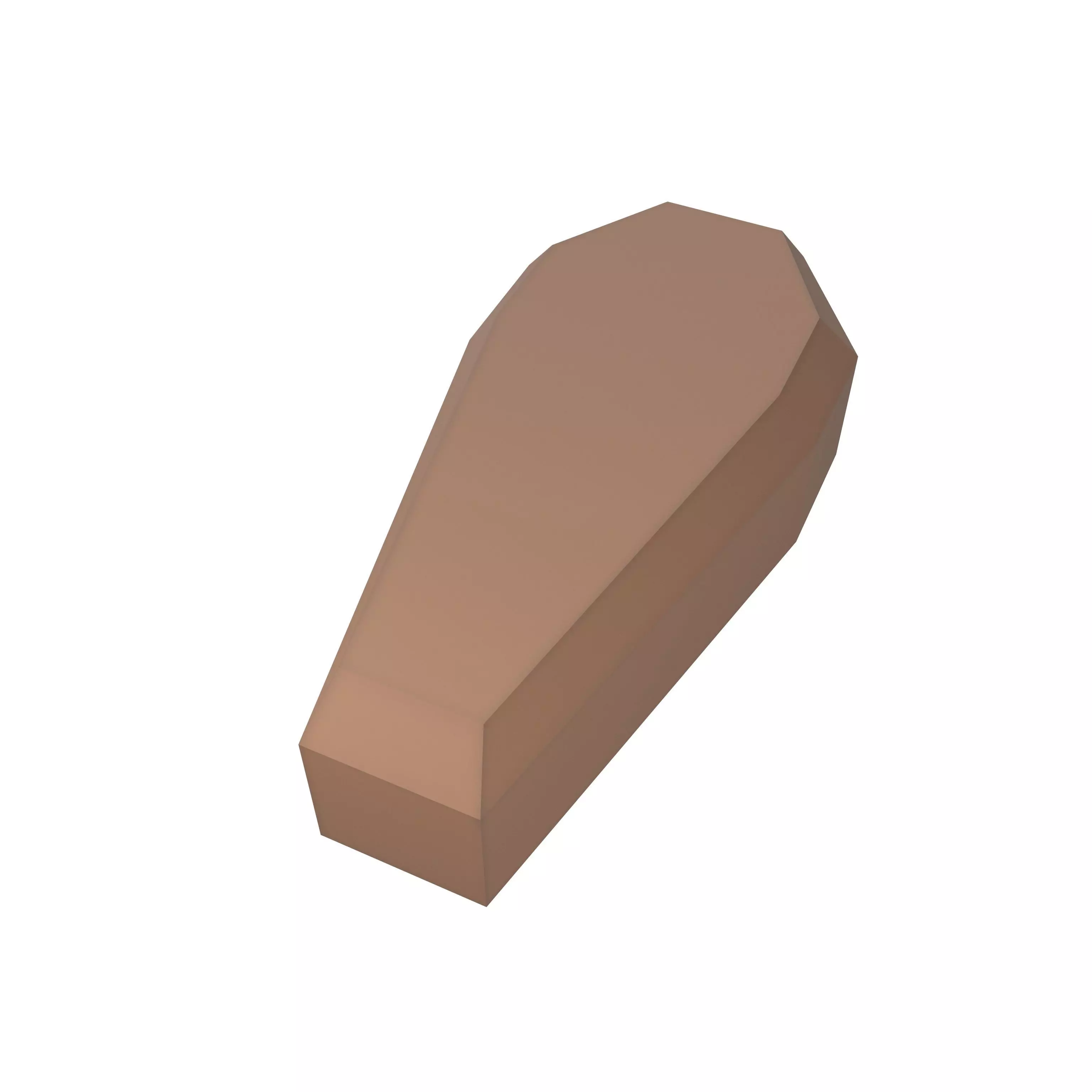 Low poly Coffin v1 001 Low-poly 3D model_0
