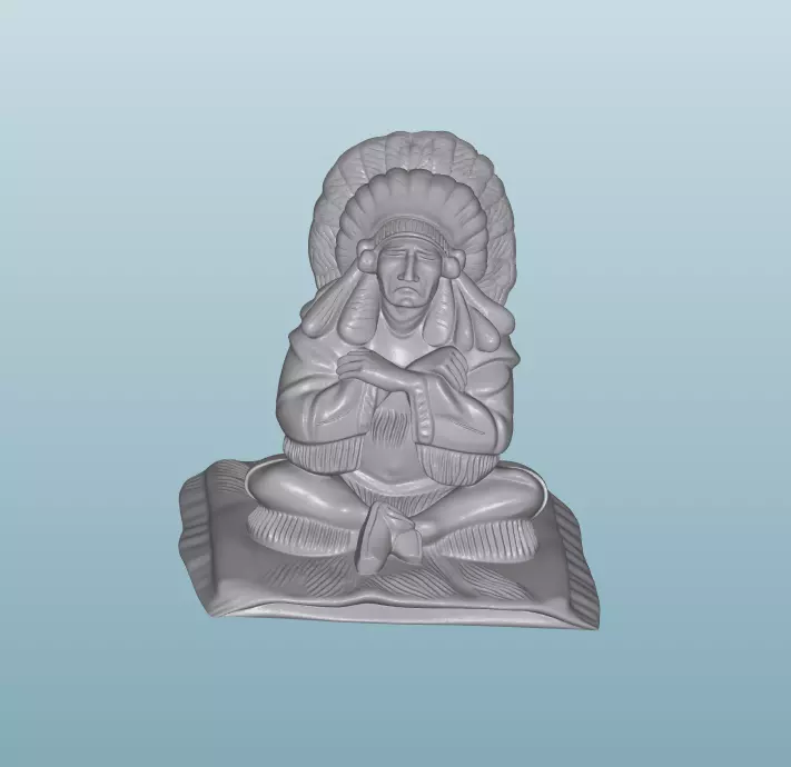 INDIAN W12 Native American Figures 3D print model_0