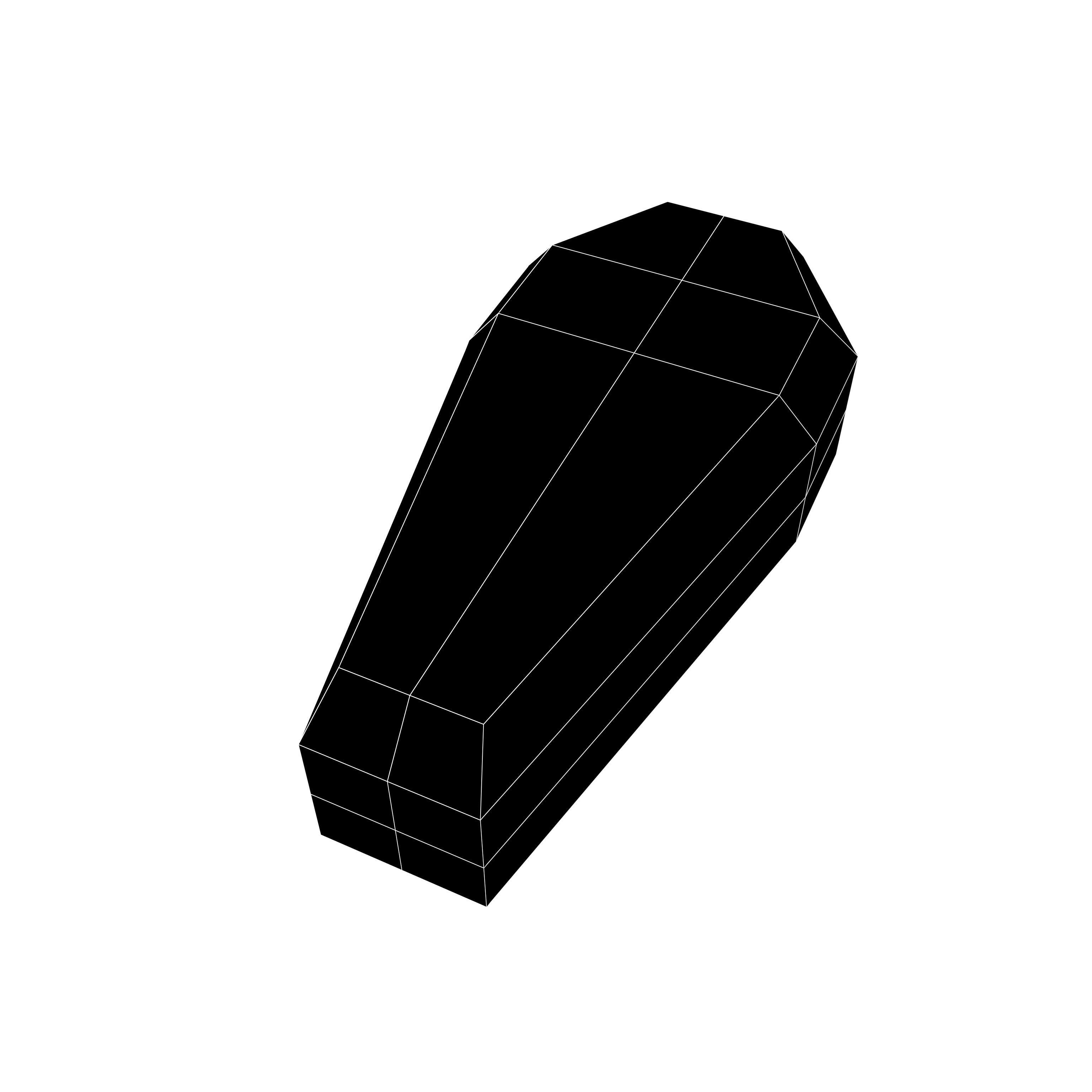 Low poly Coffin v1 002 Low-poly 3D model_4