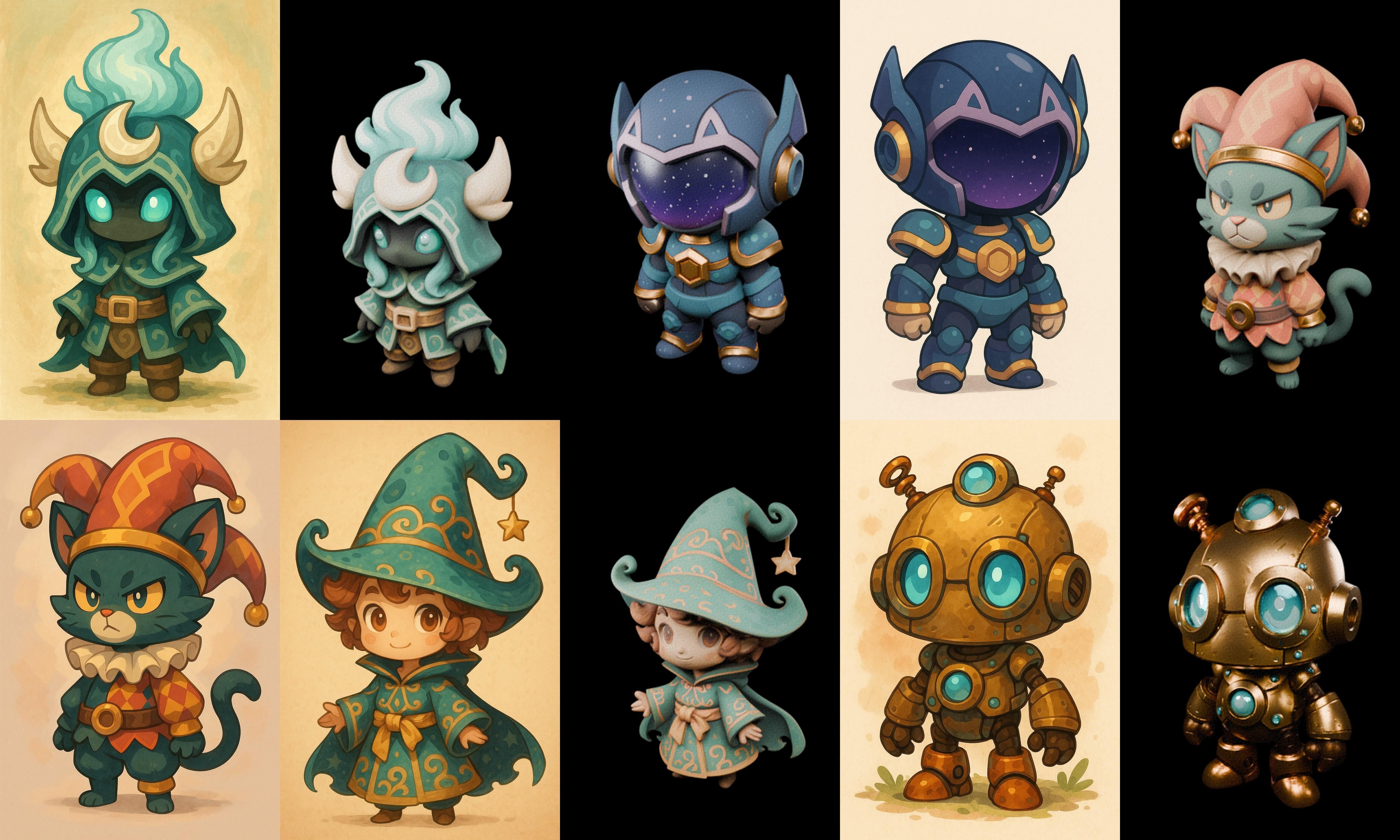 Game Character Marvelous Stylized bundle 35 pack 100 glb Low-poly 3D model_9