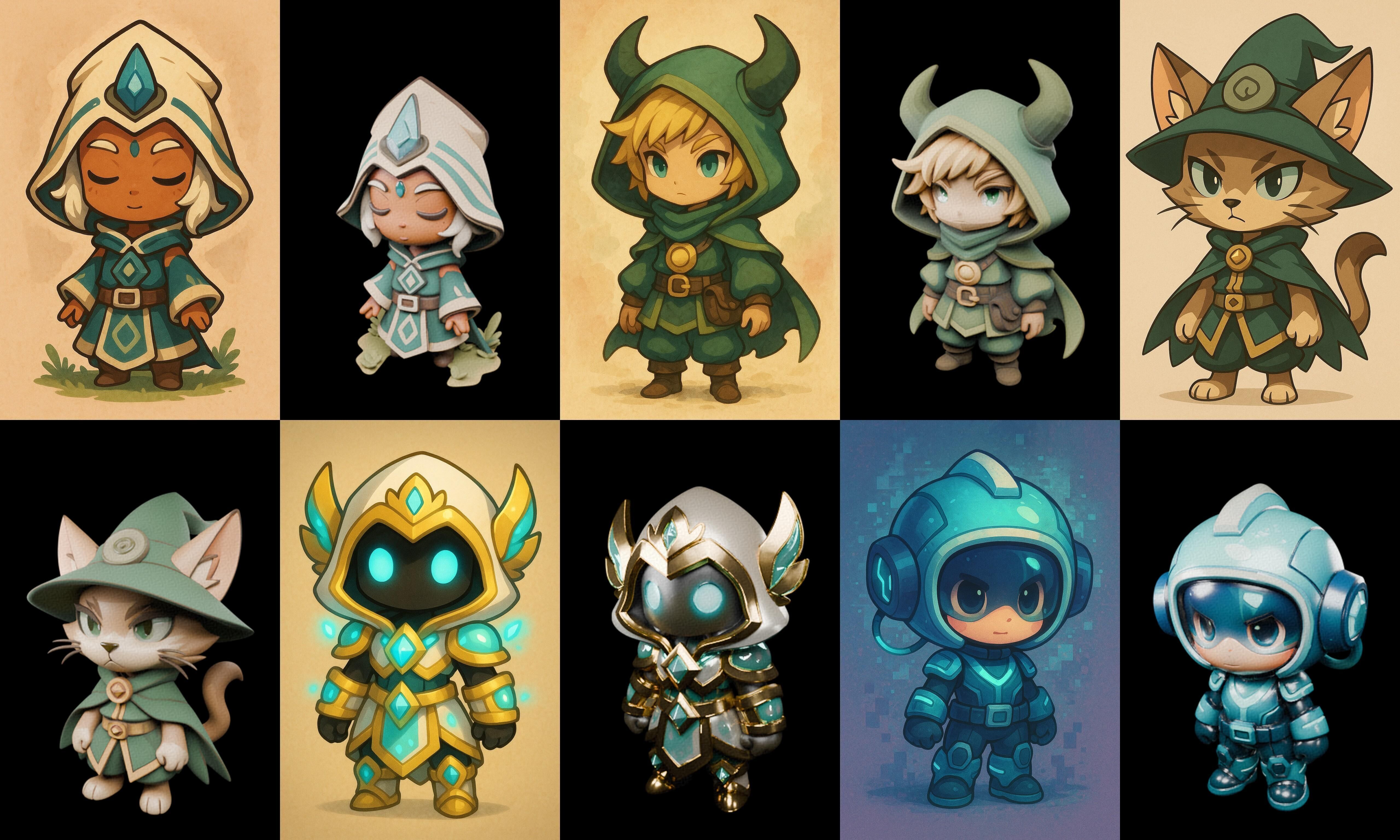 Game Character Marvelous Stylized bundle 35 pack 100 glb Low-poly 3D model_4