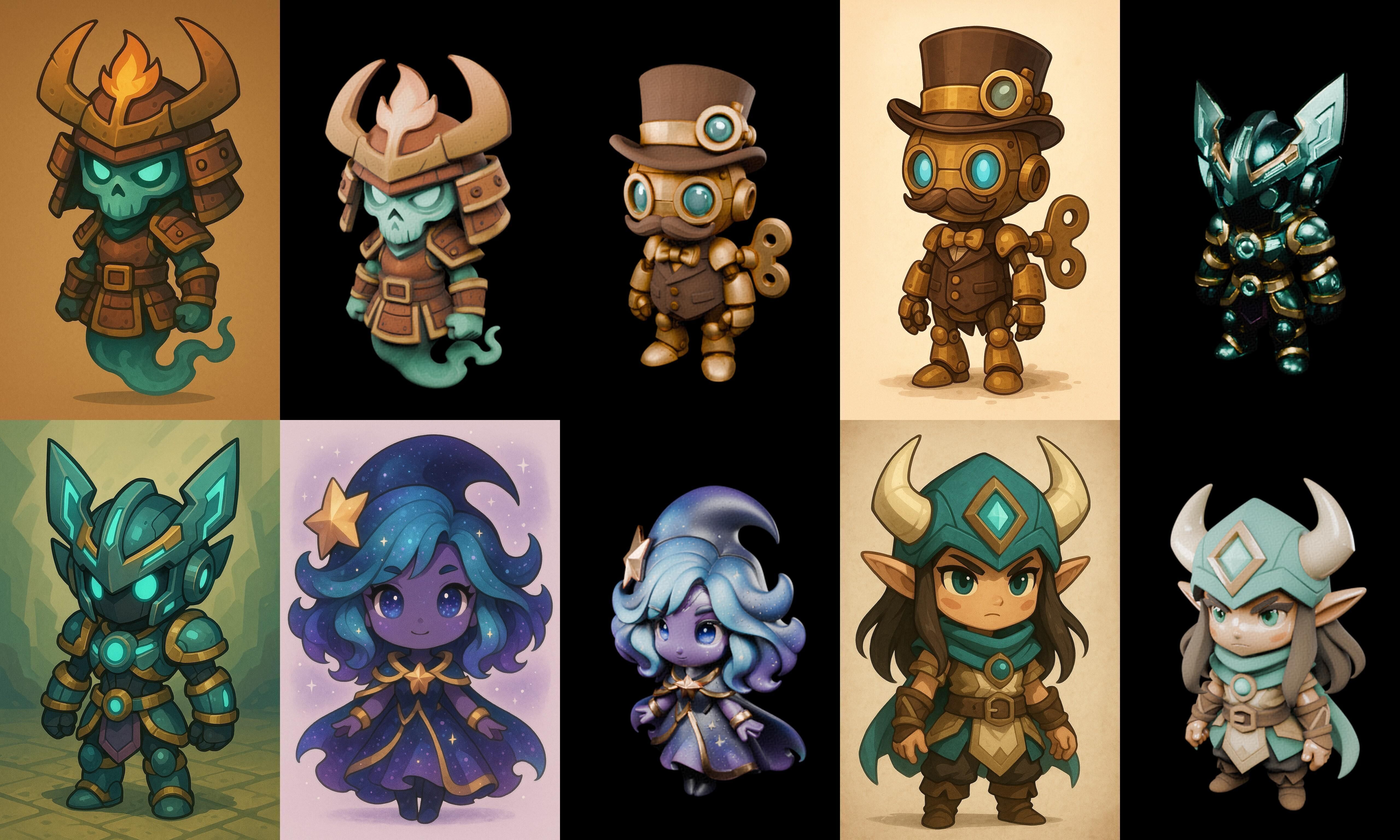 Game Character Marvelous Stylized bundle 35 pack 100 glb Low-poly 3D model_5