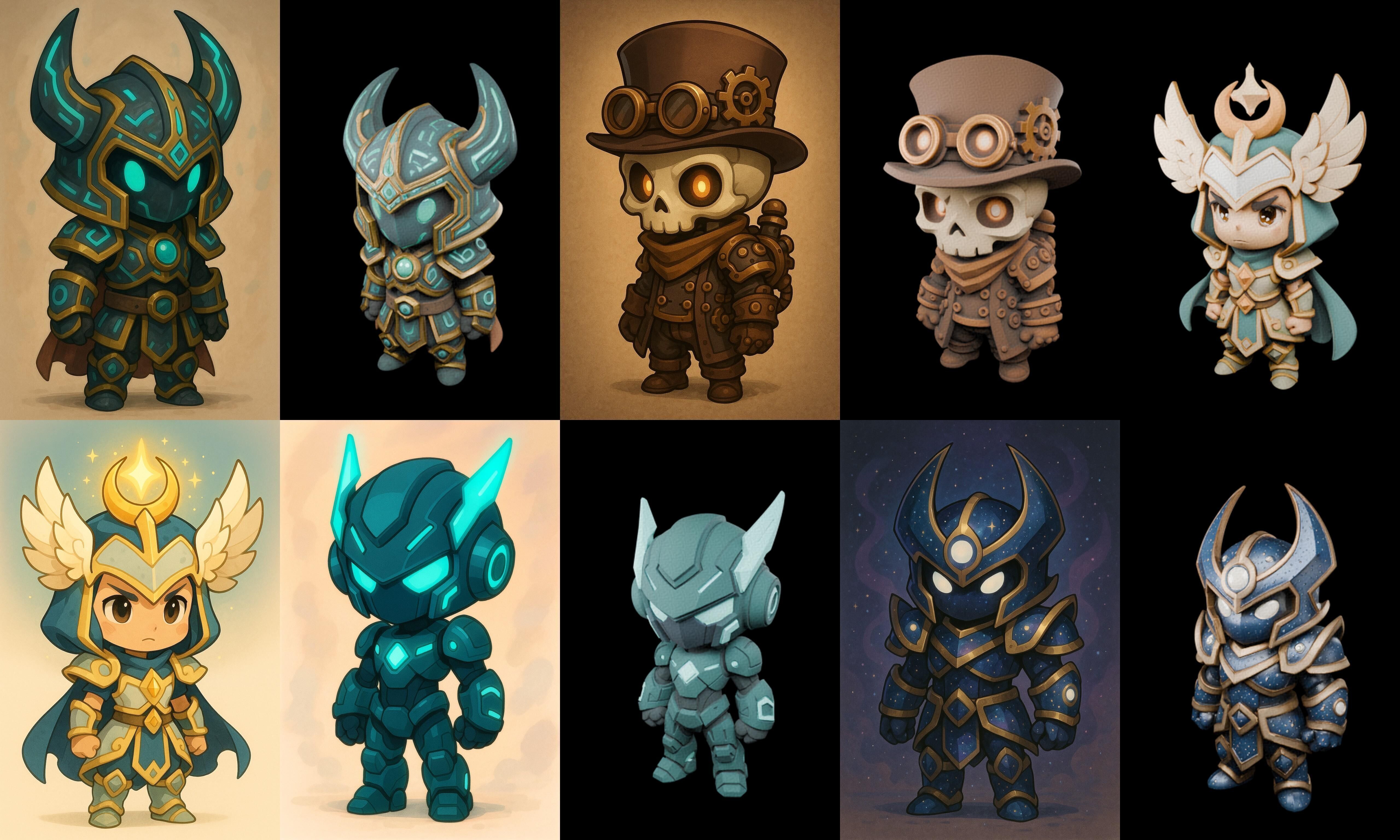 Game Character Marvelous Stylized bundle 35 pack 100 glb Low-poly 3D model_7