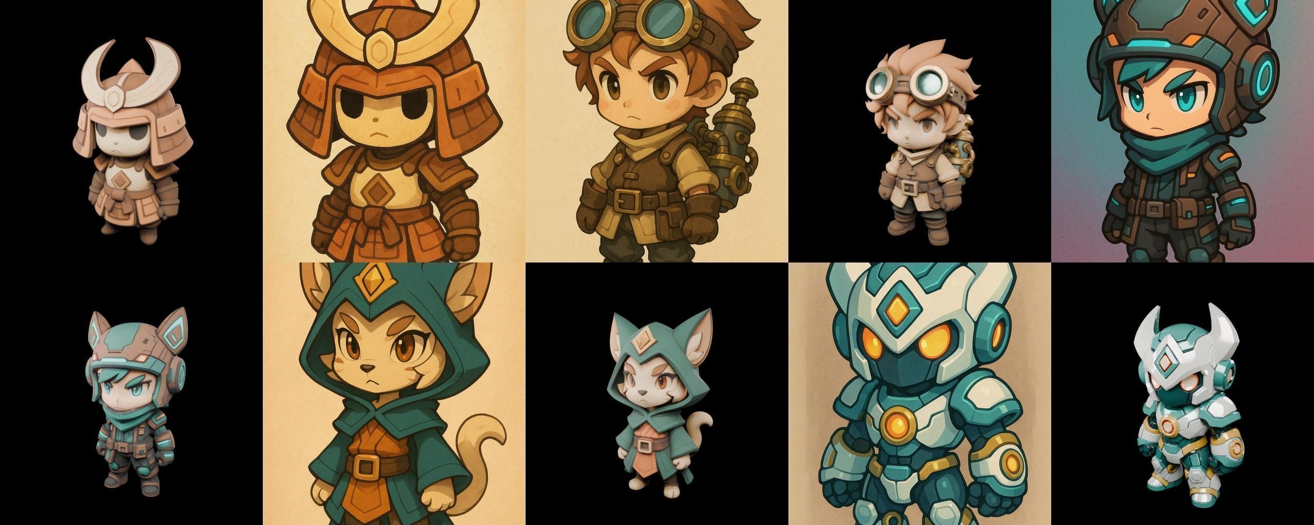 Game Character Marvelous Stylized bundle 35 pack 100 glb Low-poly 3D model_12