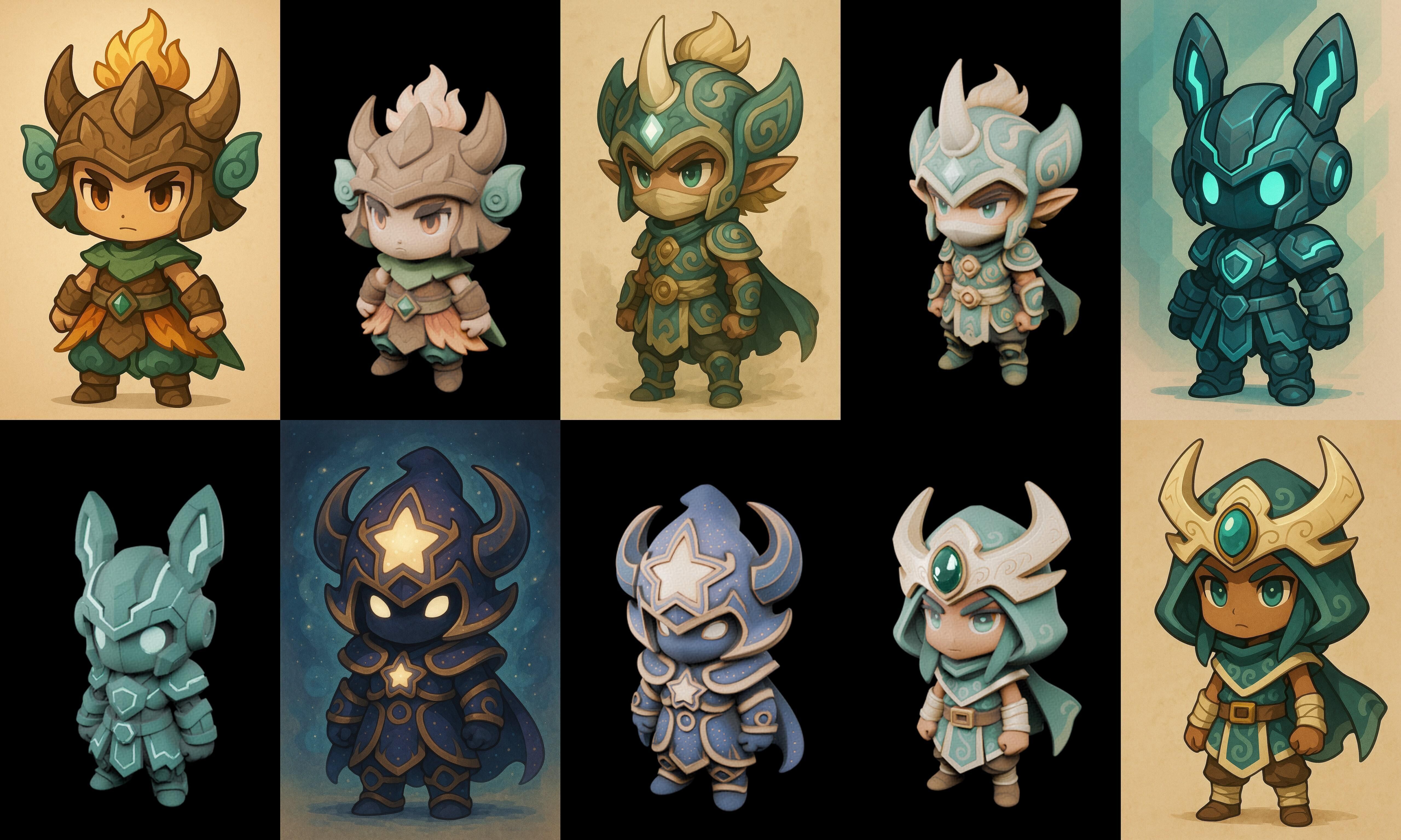 Game Character Marvelous Stylized bundle 35 pack 100 glb Low-poly 3D model_2