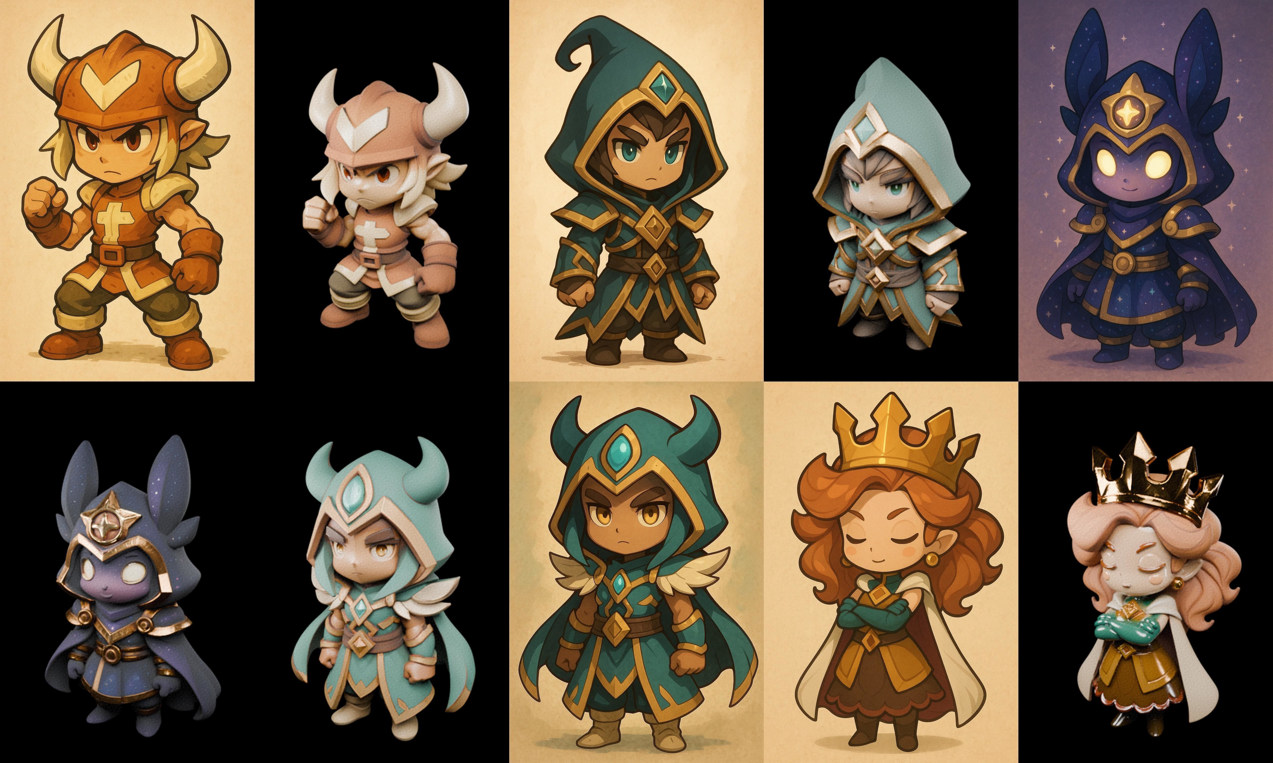 Game Character Marvelous Stylized bundle 35 pack 100 glb Low-poly 3D model_17