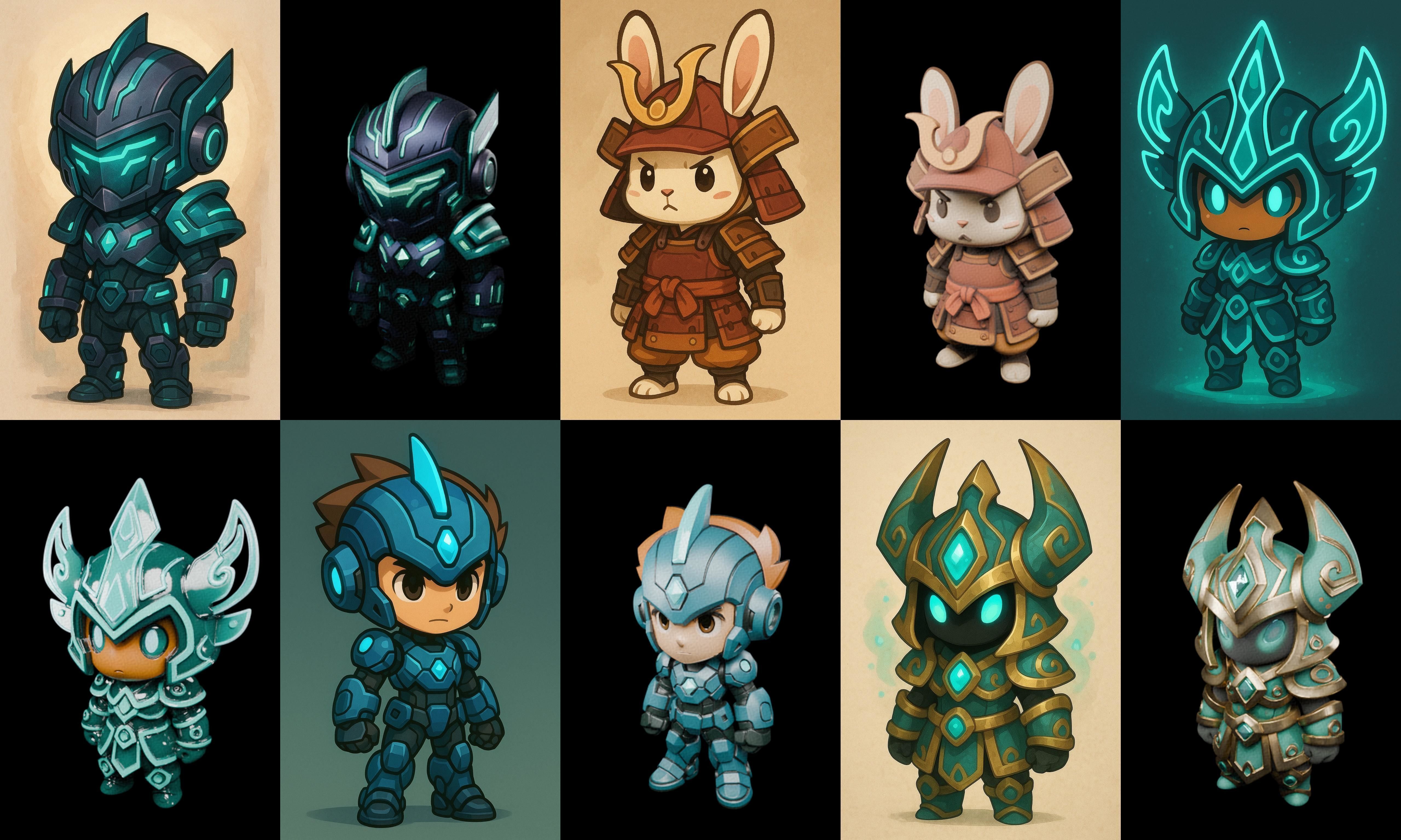 Game Character Marvelous Stylized bundle 35 pack 100 glb Low-poly 3D model_0