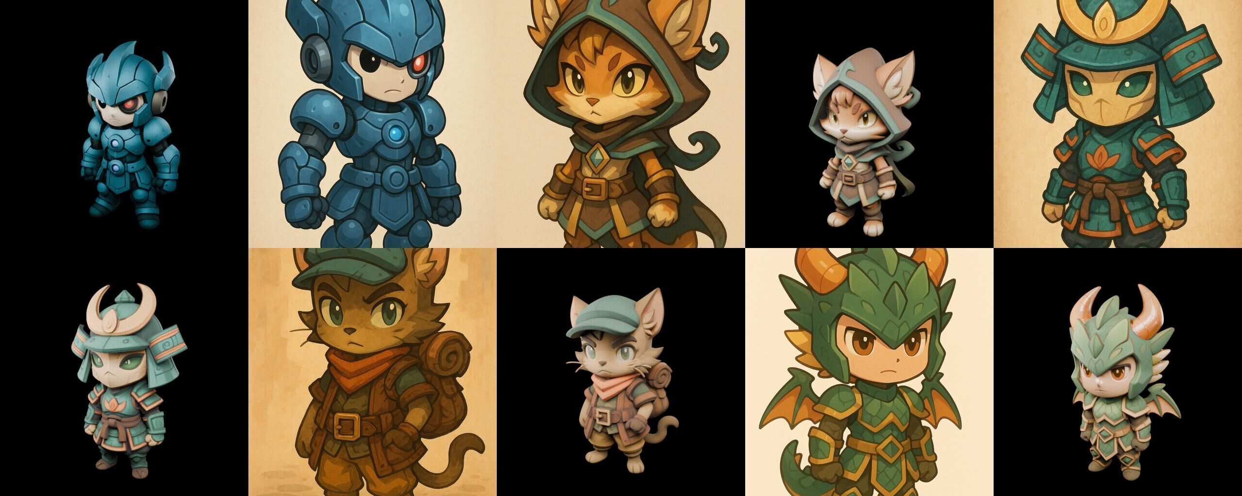 Game Character Marvelous Stylized bundle 34 pack 100 glb Low-poly 3D model_4