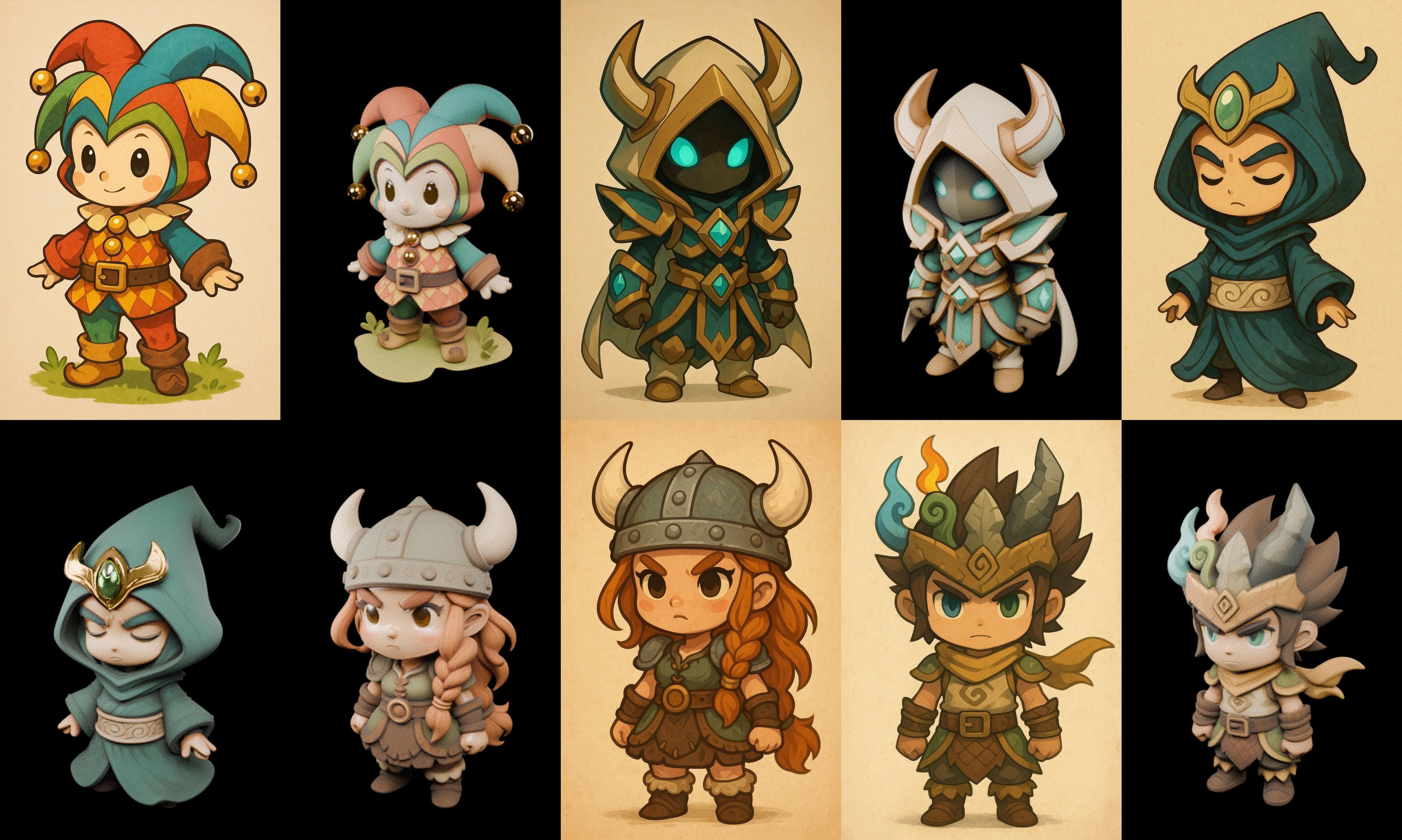 Game Character Marvelous Stylized bundle 34 pack 100 glb Low-poly 3D model_15