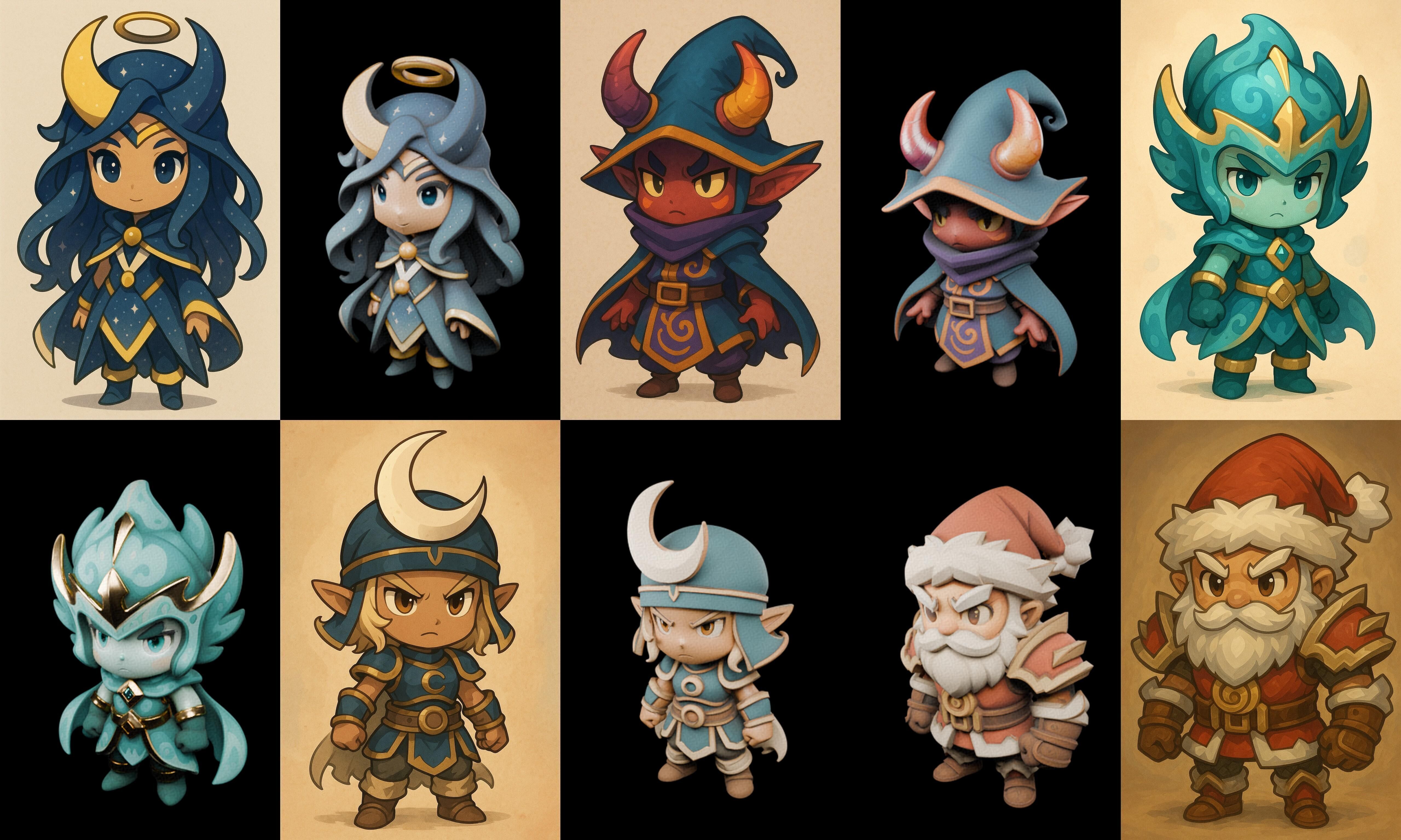 Game Character Marvelous Stylized bundle 34 pack 100 glb Low-poly 3D model_11