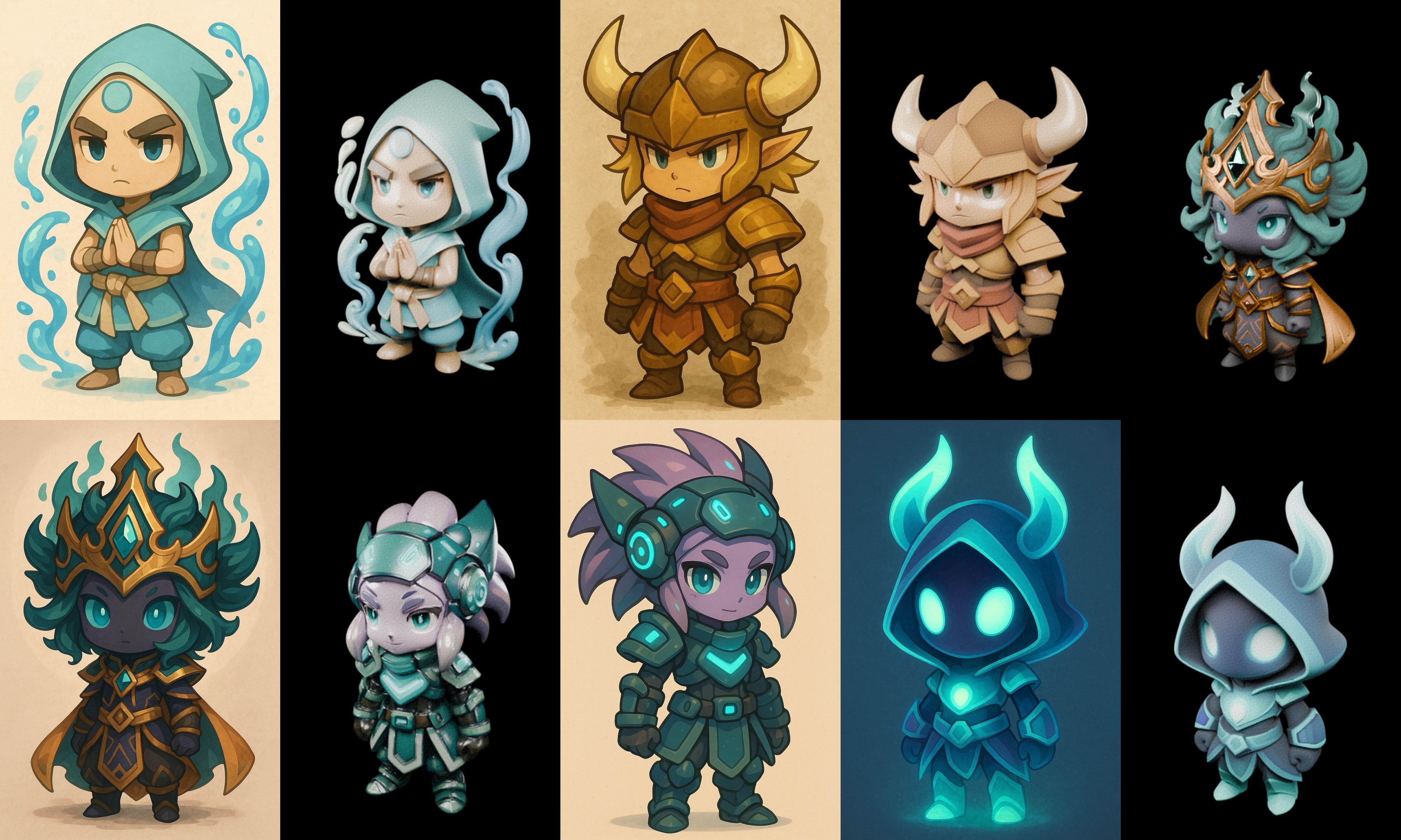 Game Character Marvelous Stylized bundle 34 pack 100 glb Low-poly 3D model_1