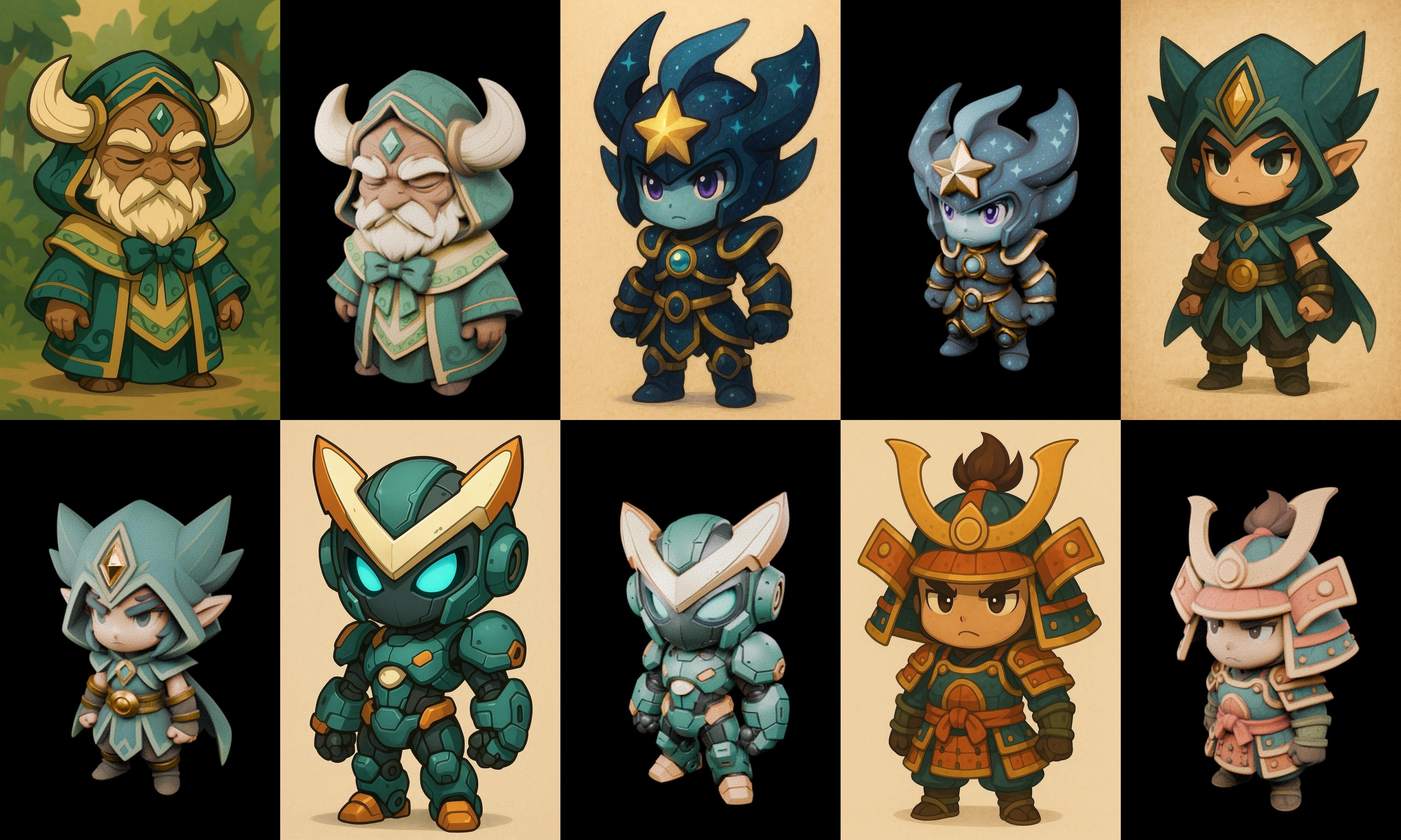 Game Character Marvelous Stylized bundle 31 pack 100 glb Low-poly 3D model_10