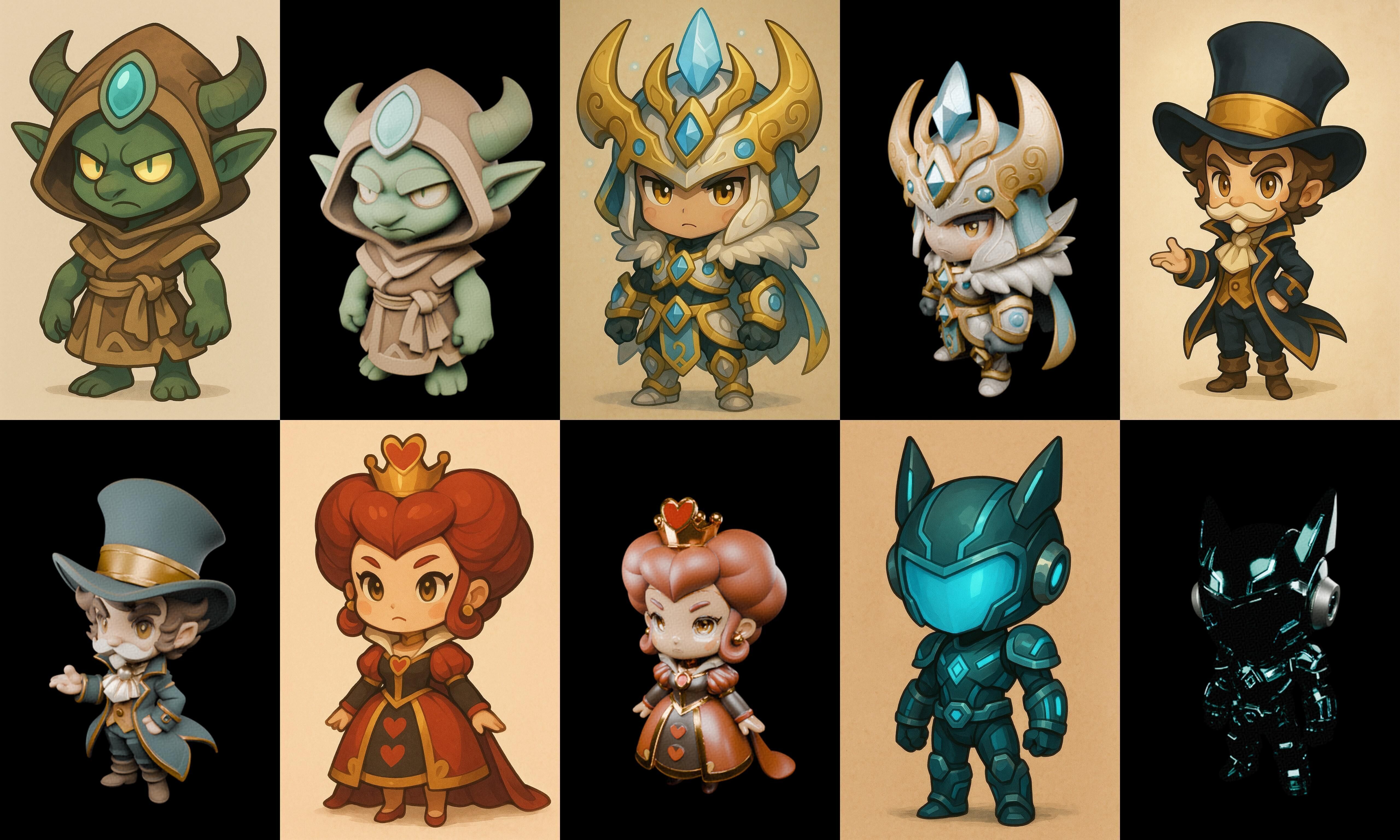 Game Character Marvelous Stylized bundle 31 pack 100 glb Low-poly 3D model_5