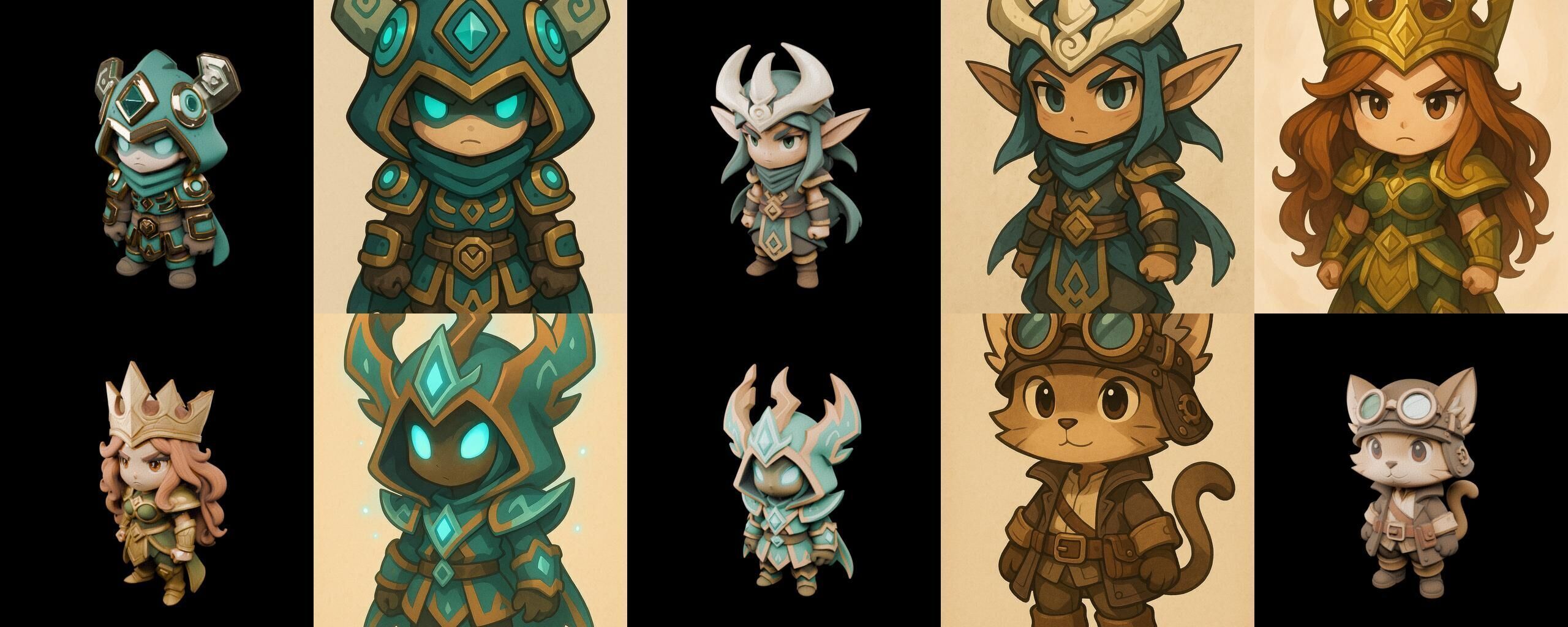 Game Character Marvelous Stylized bundle 31 pack 100 glb Low-poly 3D model_18