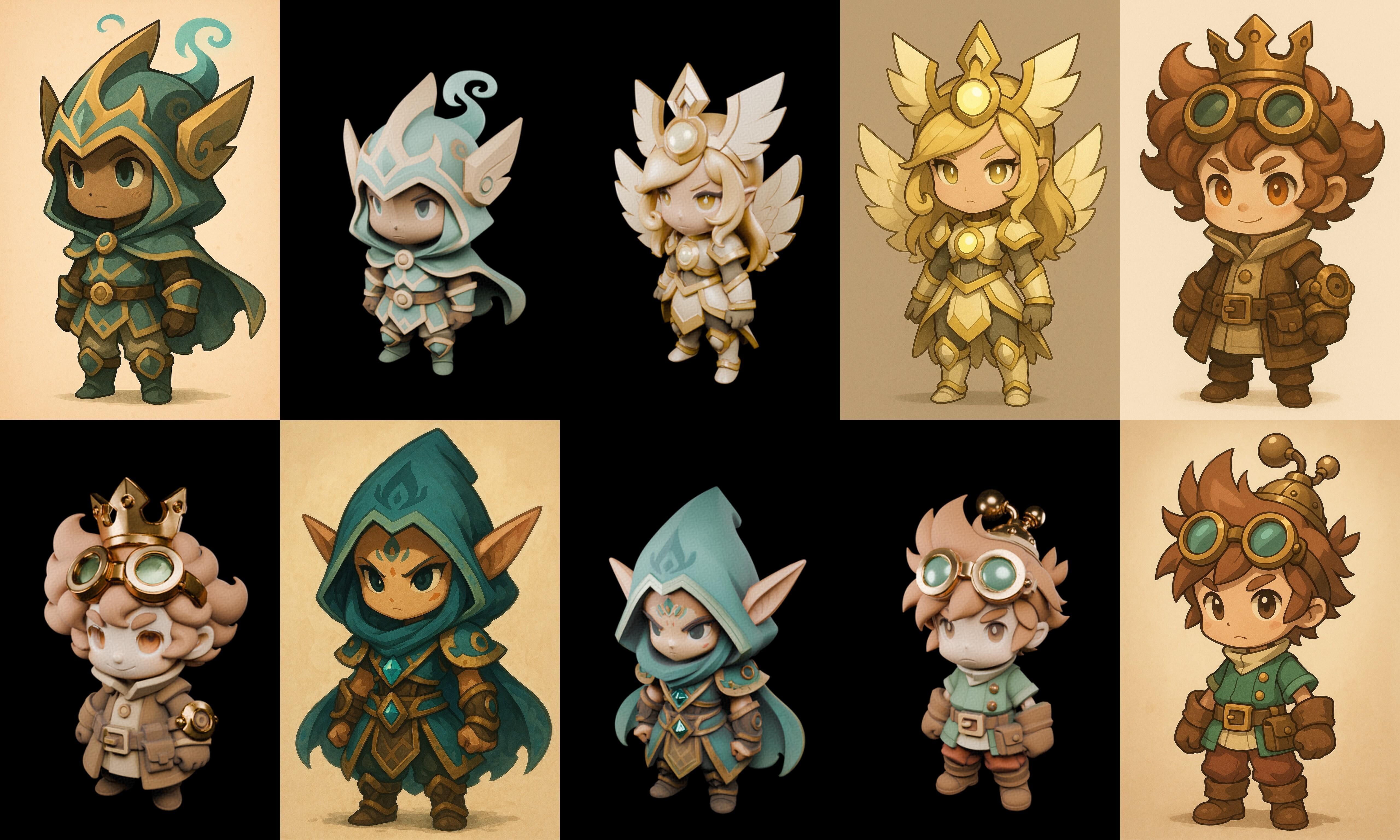 Game Character Marvelous Stylized bundle 31 pack 100 glb Low-poly 3D model_14