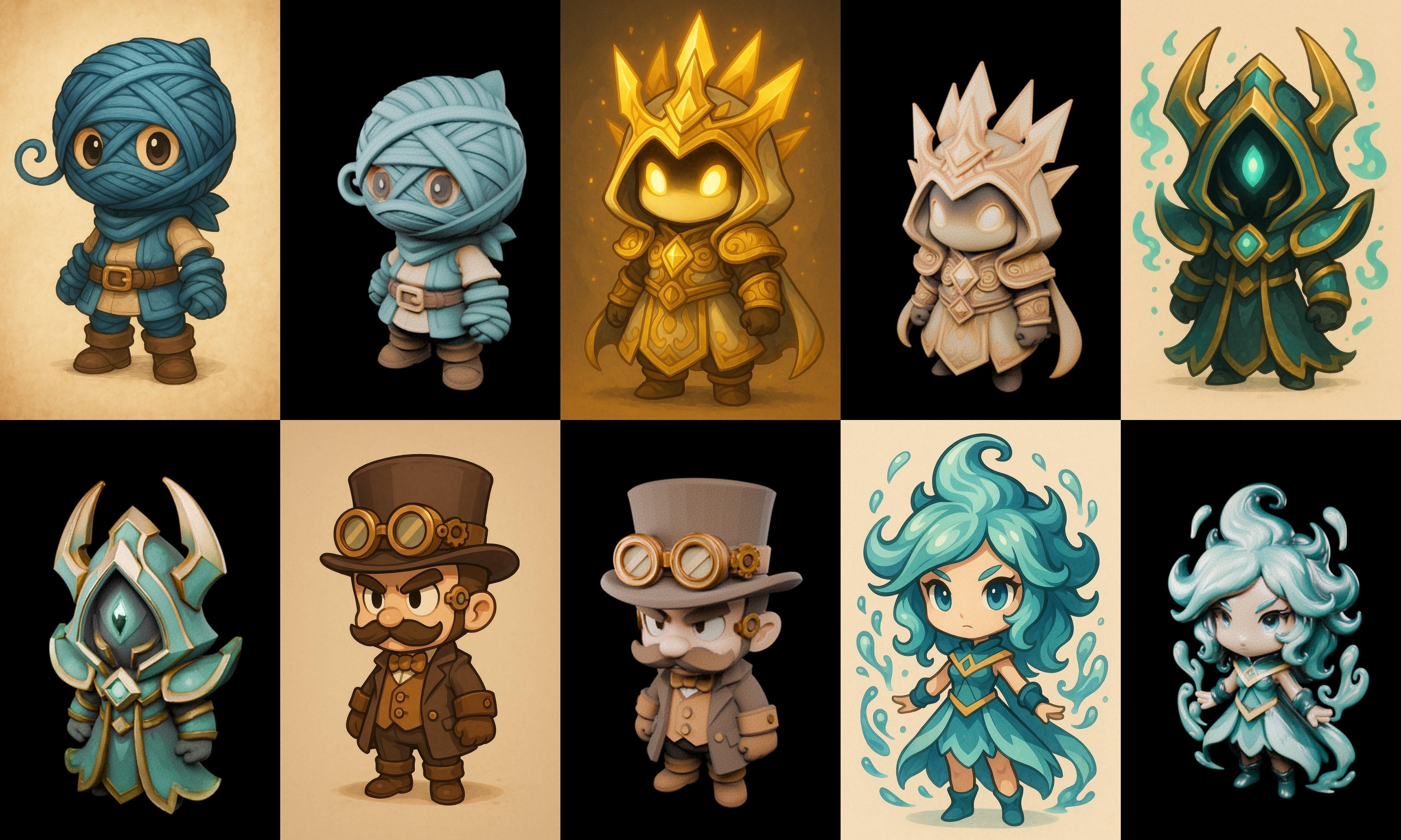 Game Character Marvelous Stylized bundle 31 pack 100 glb Low-poly 3D model_9