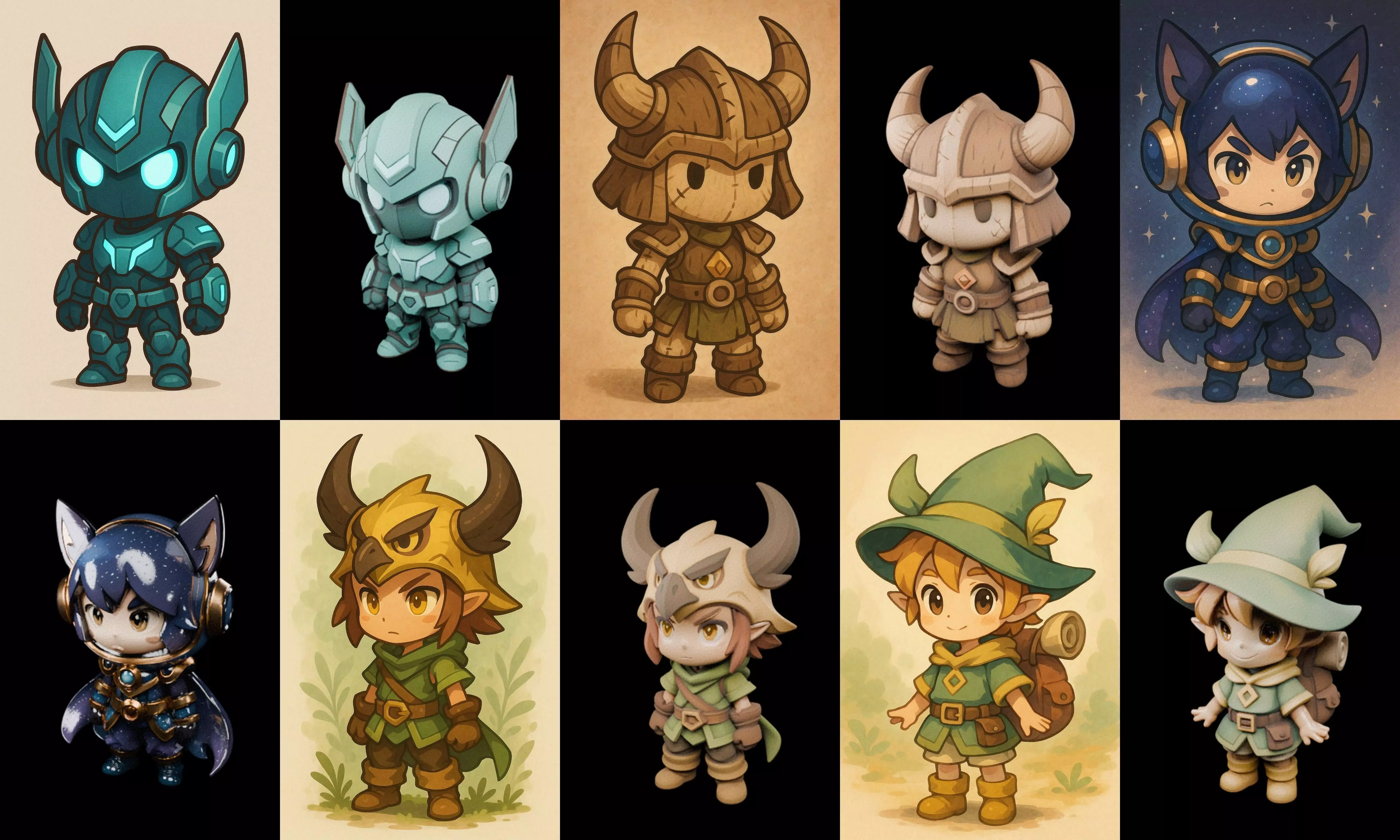 Game Character Marvelous Stylized bundle 31 pack 100 glb Low-poly 3D model_0