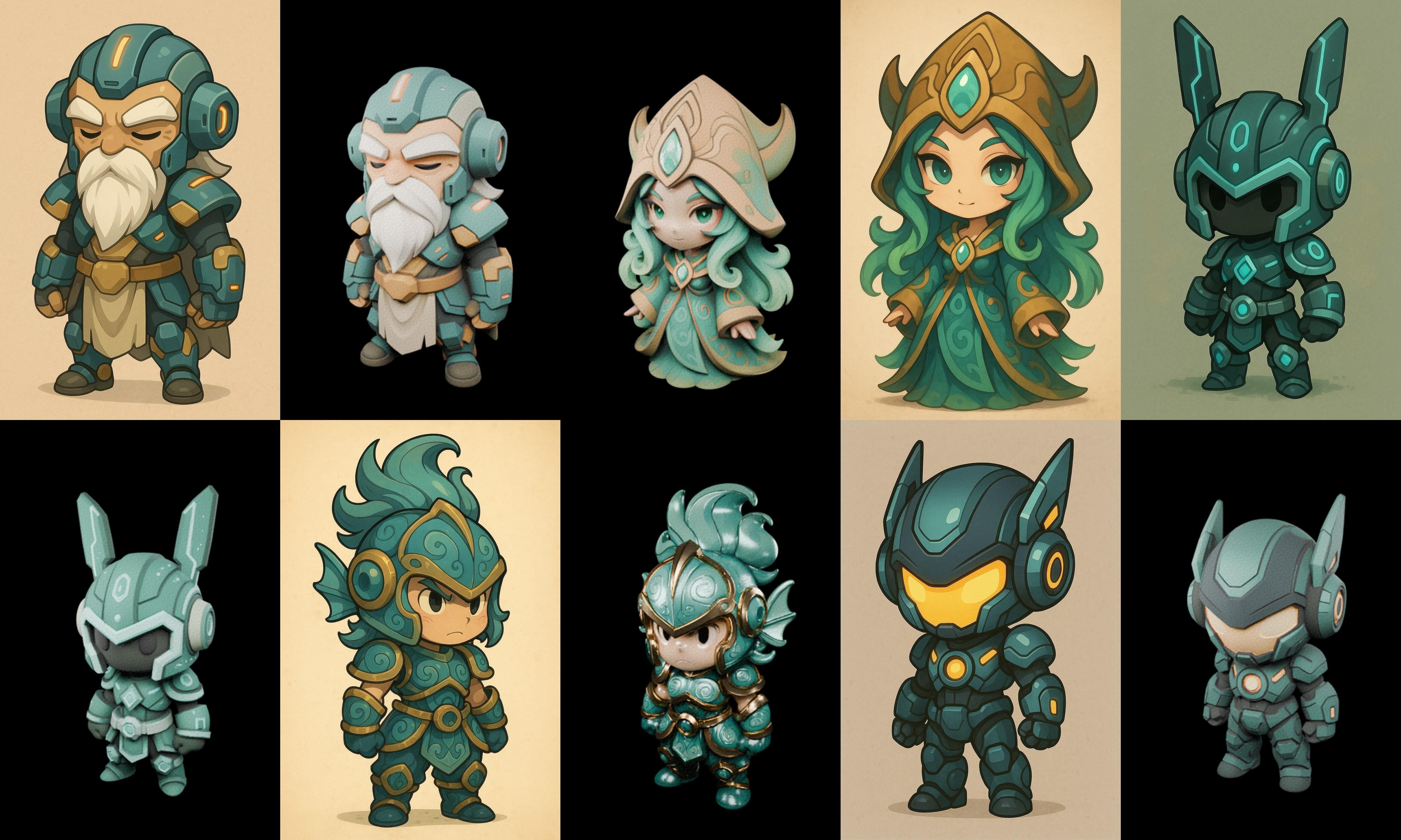 Game Character Marvelous Stylized bundle 31 pack 100 glb Low-poly 3D model_6