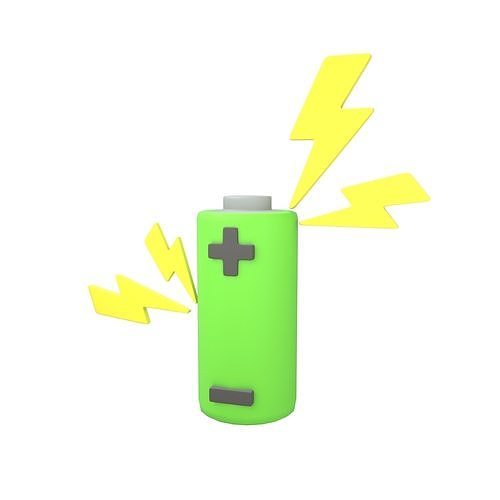 Battery Leakage Icon v1 001 Low-poly 3D model