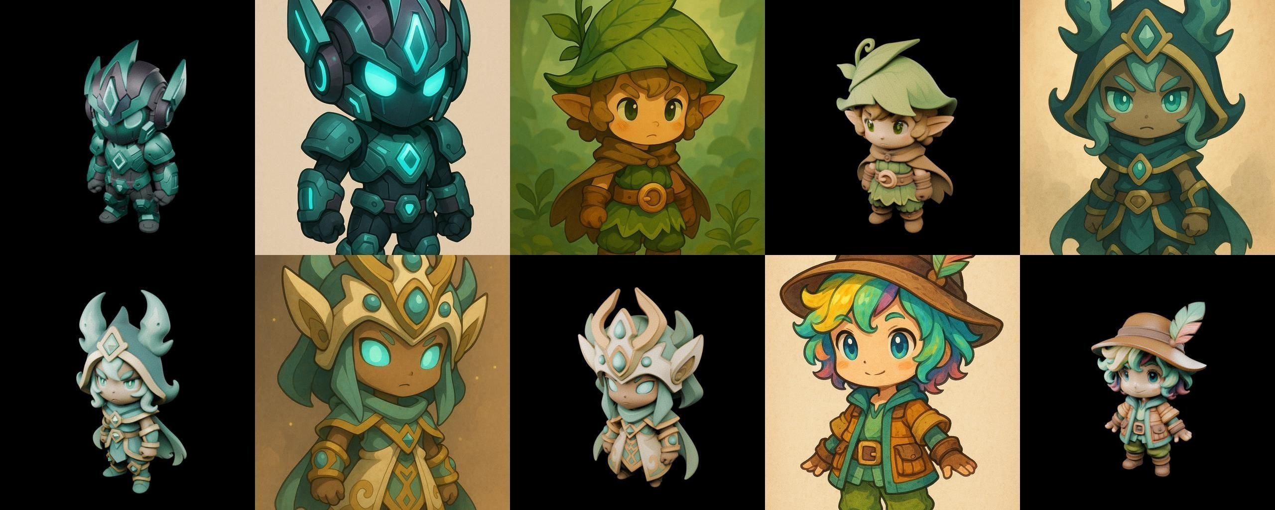 Game Character Marvelous Stylized bundle 30 pack 100 glb Low-poly 3D model_13