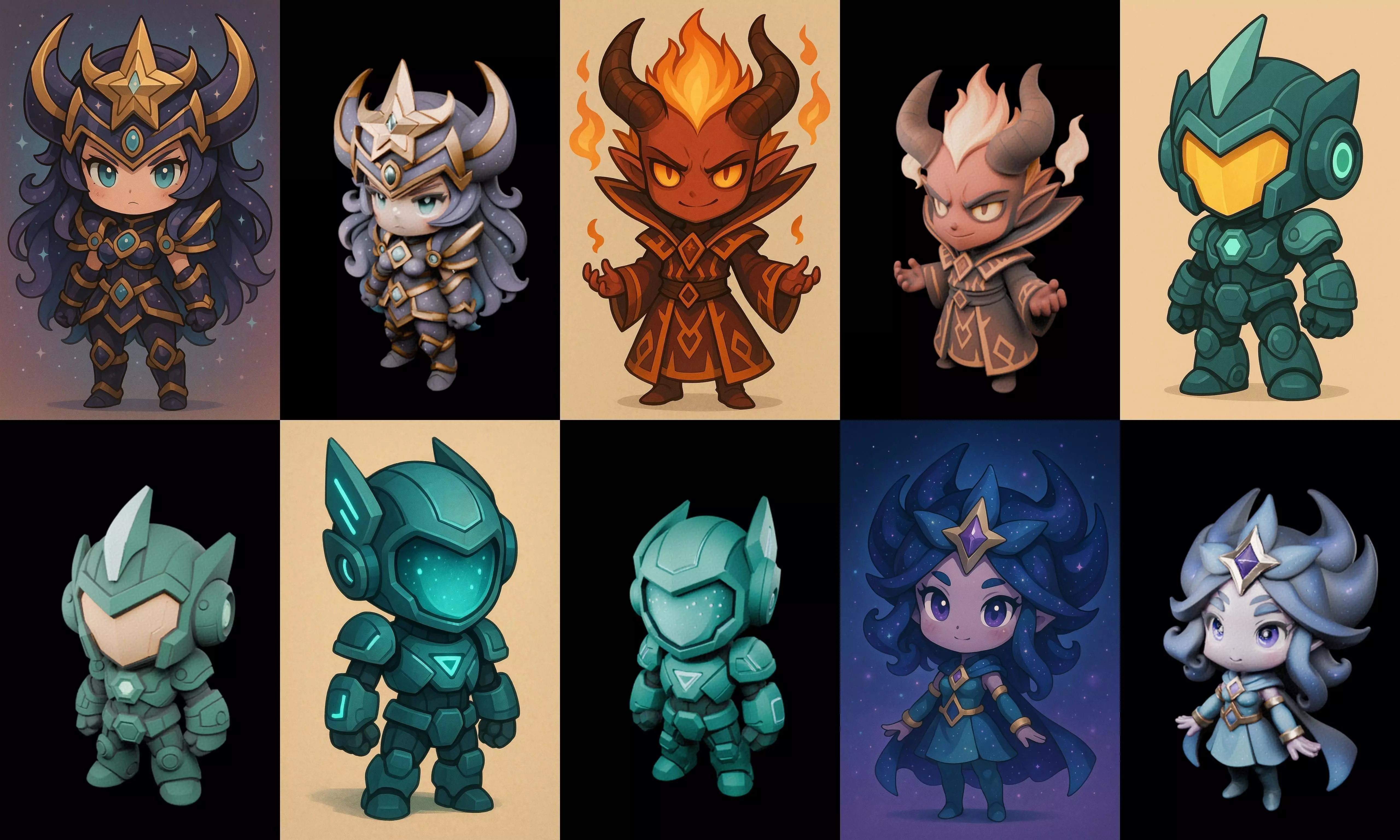 Game Character Marvelous Stylized bundle 30 pack 100 glb Low-poly 3D model_0