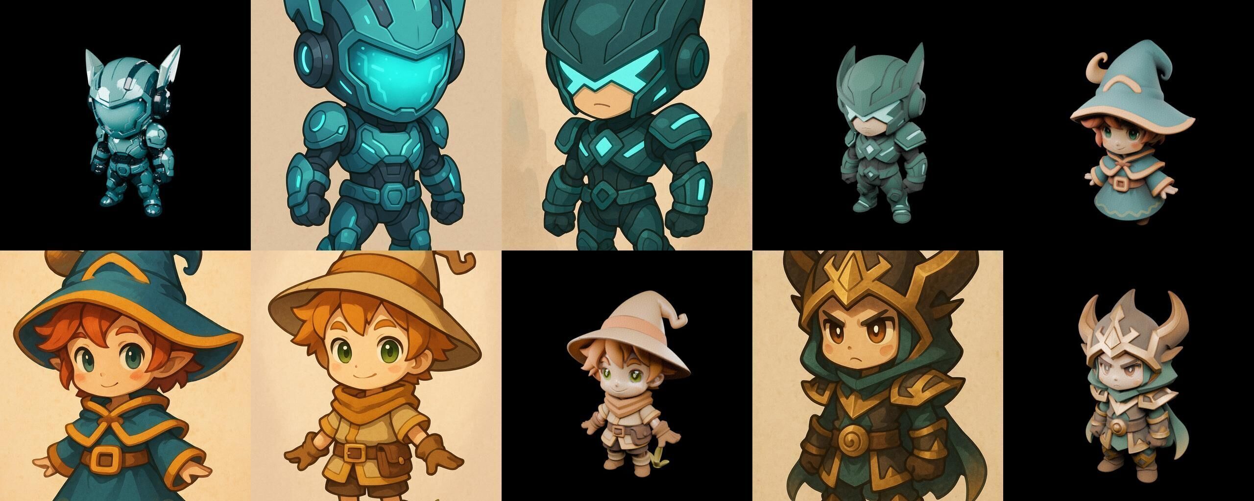 Game Character Marvelous Stylized bundle 30 pack 100 glb Low-poly 3D model_18