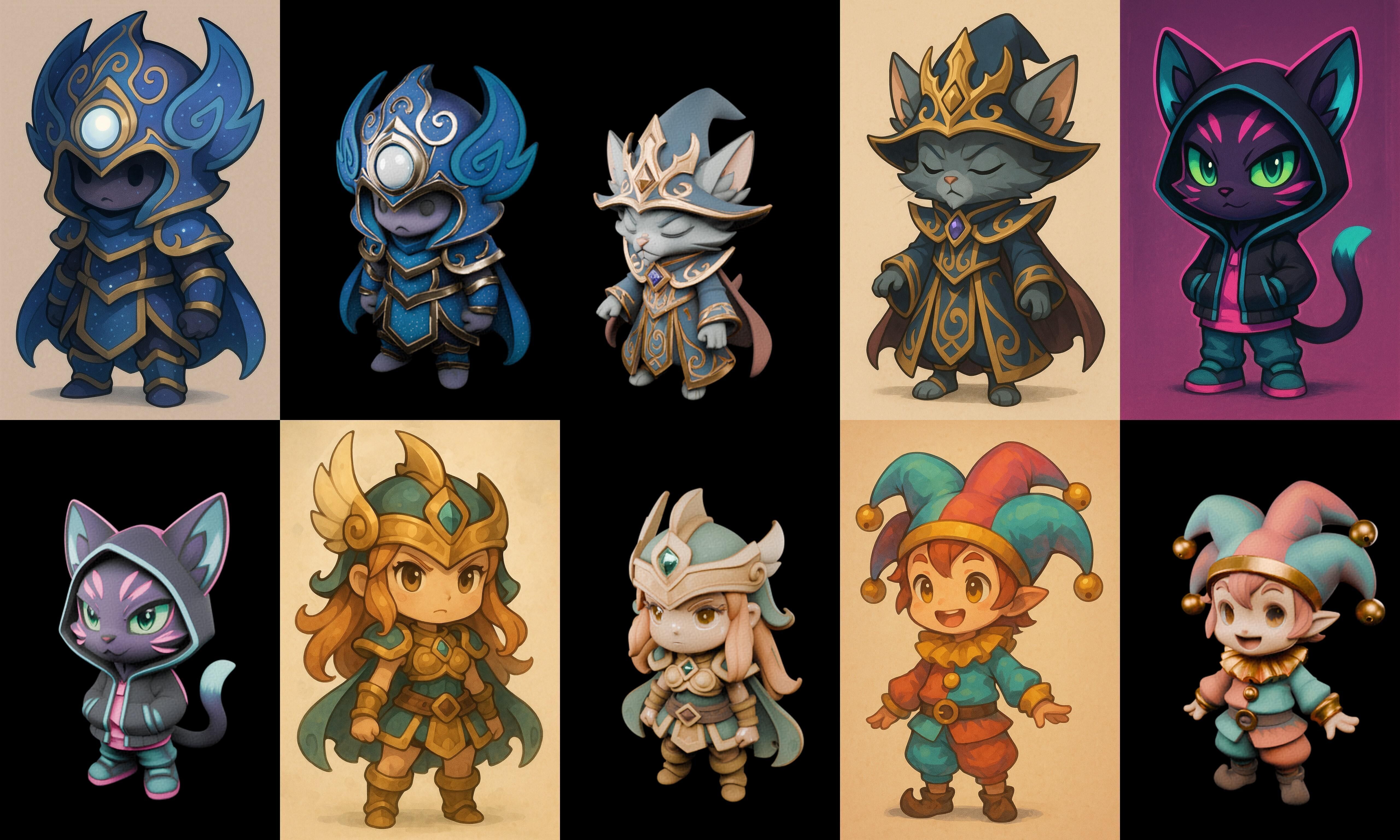 Game Character Marvelous Stylized bundle 30 pack 100 glb Low-poly 3D model_8