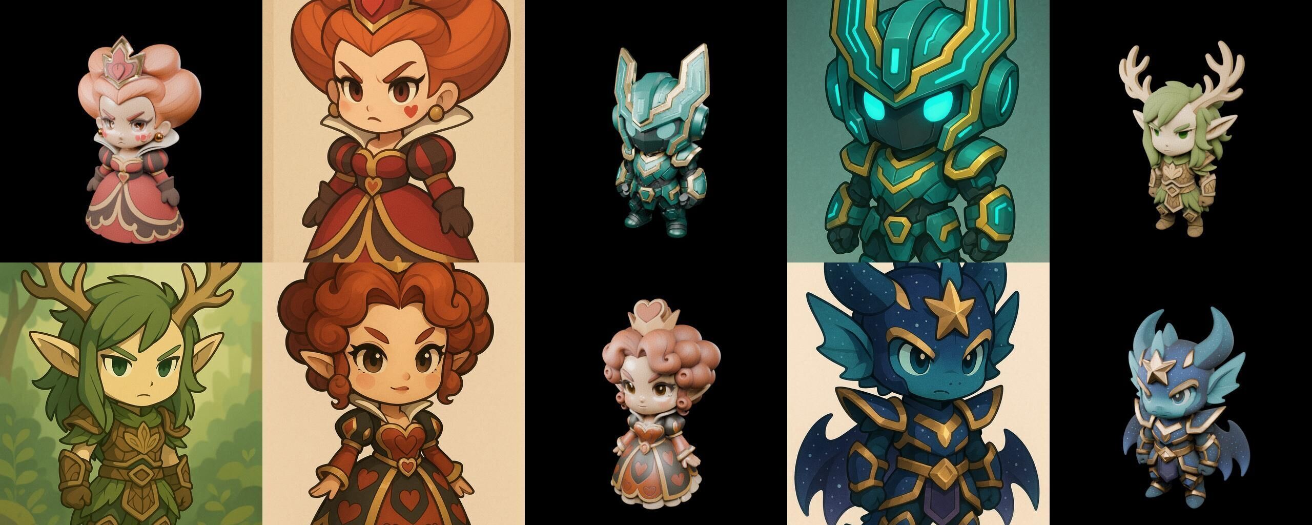 Game Character Marvelous Stylized bundle 30 pack 100 glb Low-poly 3D model_19