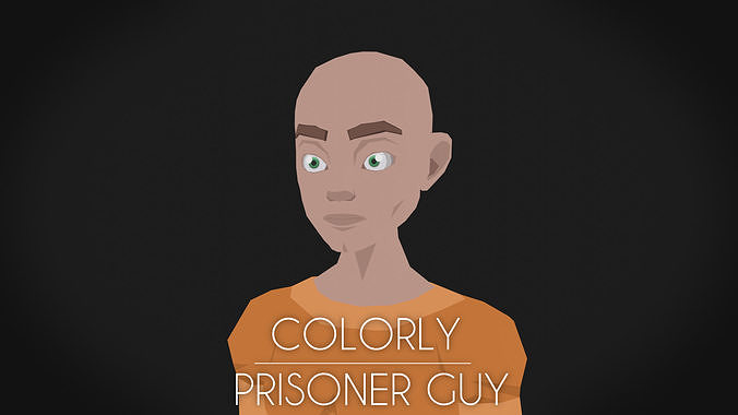 Colorly - Prisoner Guy - Game Ready - Rigged - Customizable Low-poly 3D model