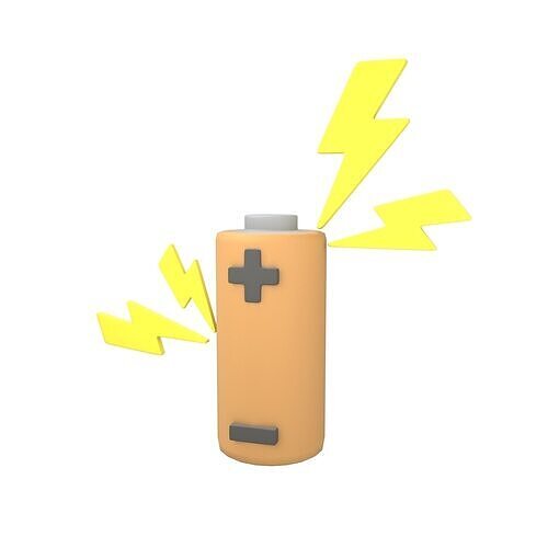 Battery Leakage Icon v1 002 Low-poly 3D model