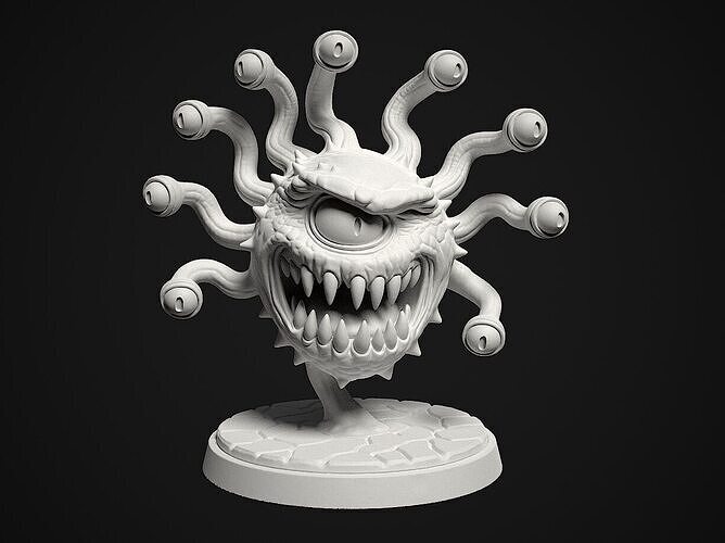 Beholder - Demon Eye 3D print model Free 3D print model