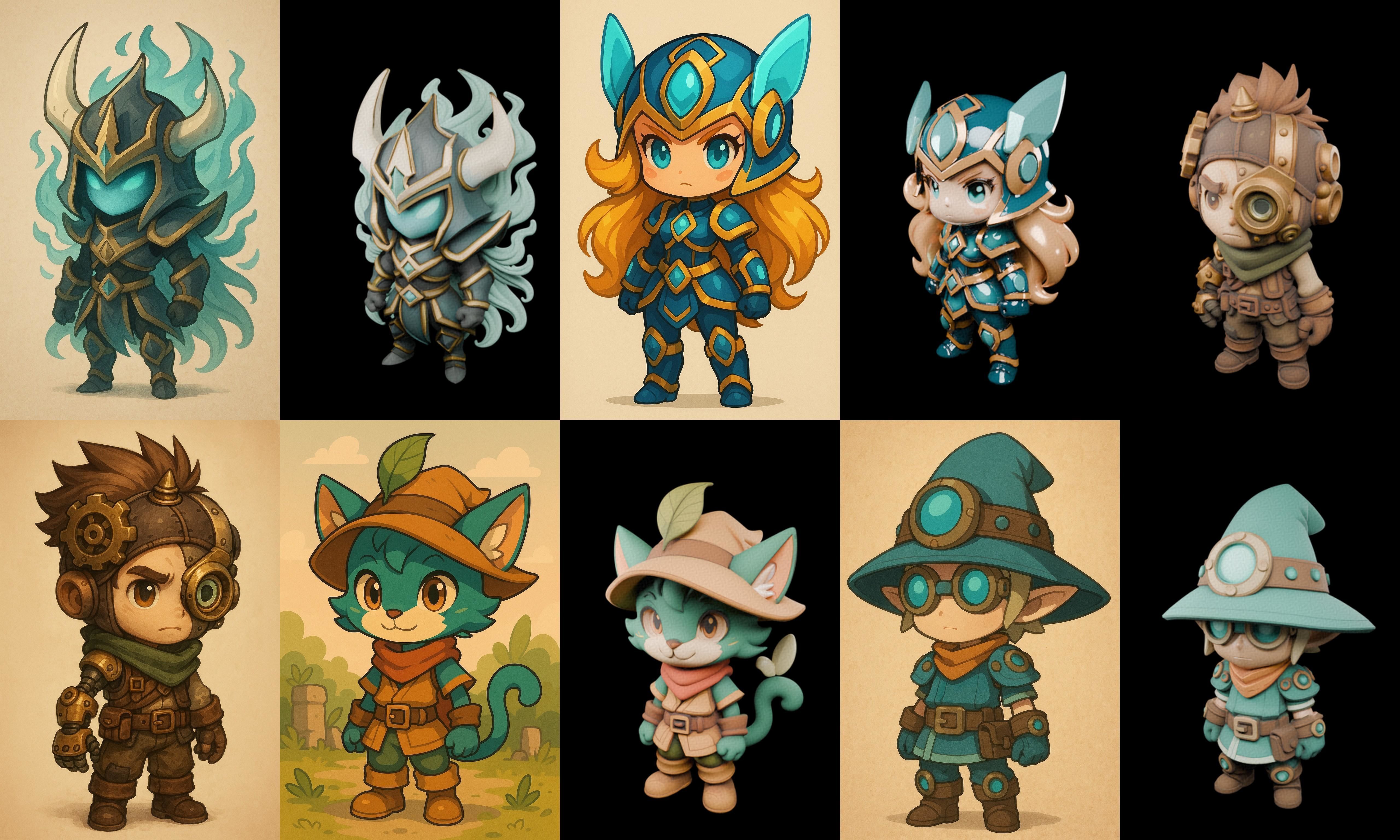 Game Character Marvelous Stylized bundle 27 pack 100 glb Low-poly 3D model_13