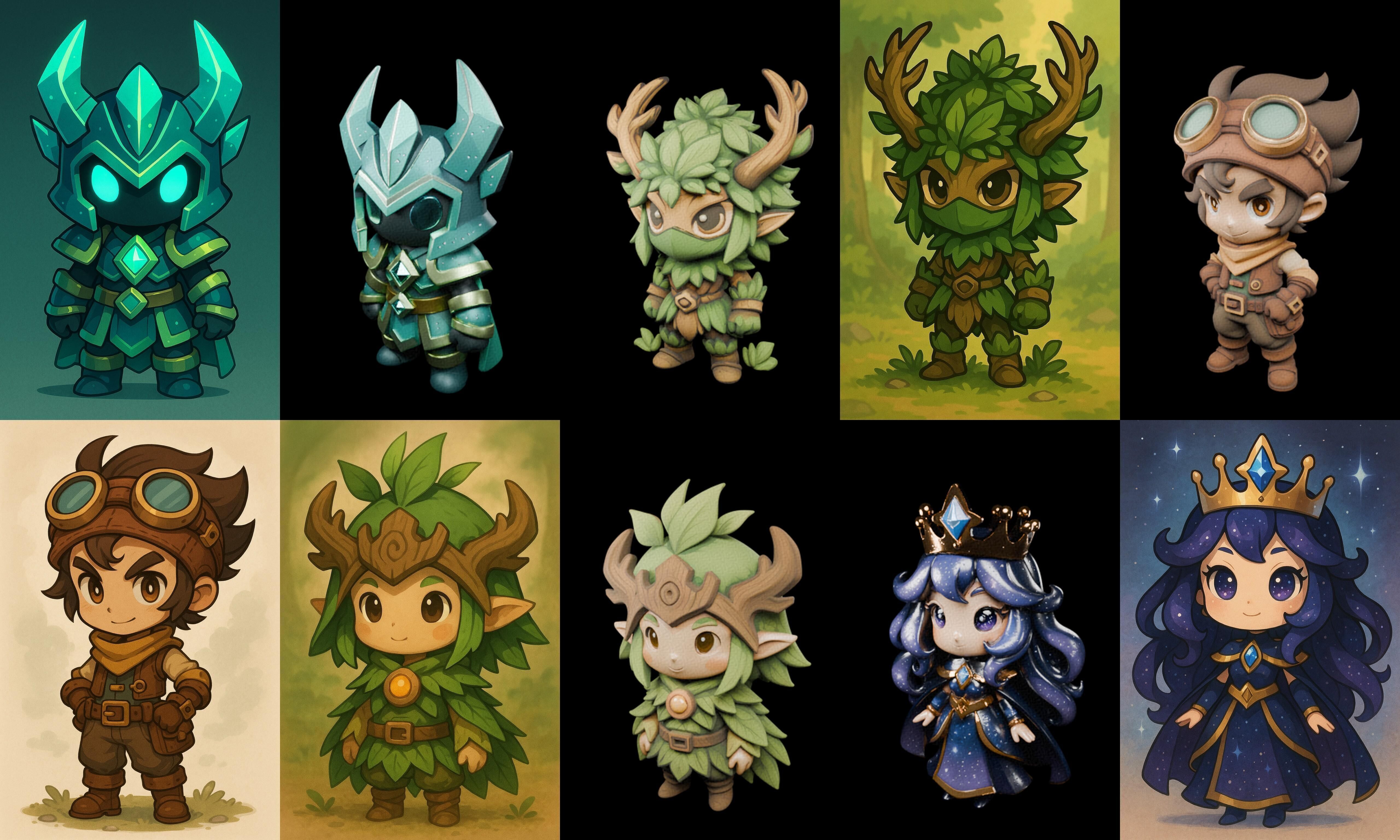 Game Character Marvelous Stylized bundle 27 pack 100 glb Low-poly 3D model_8