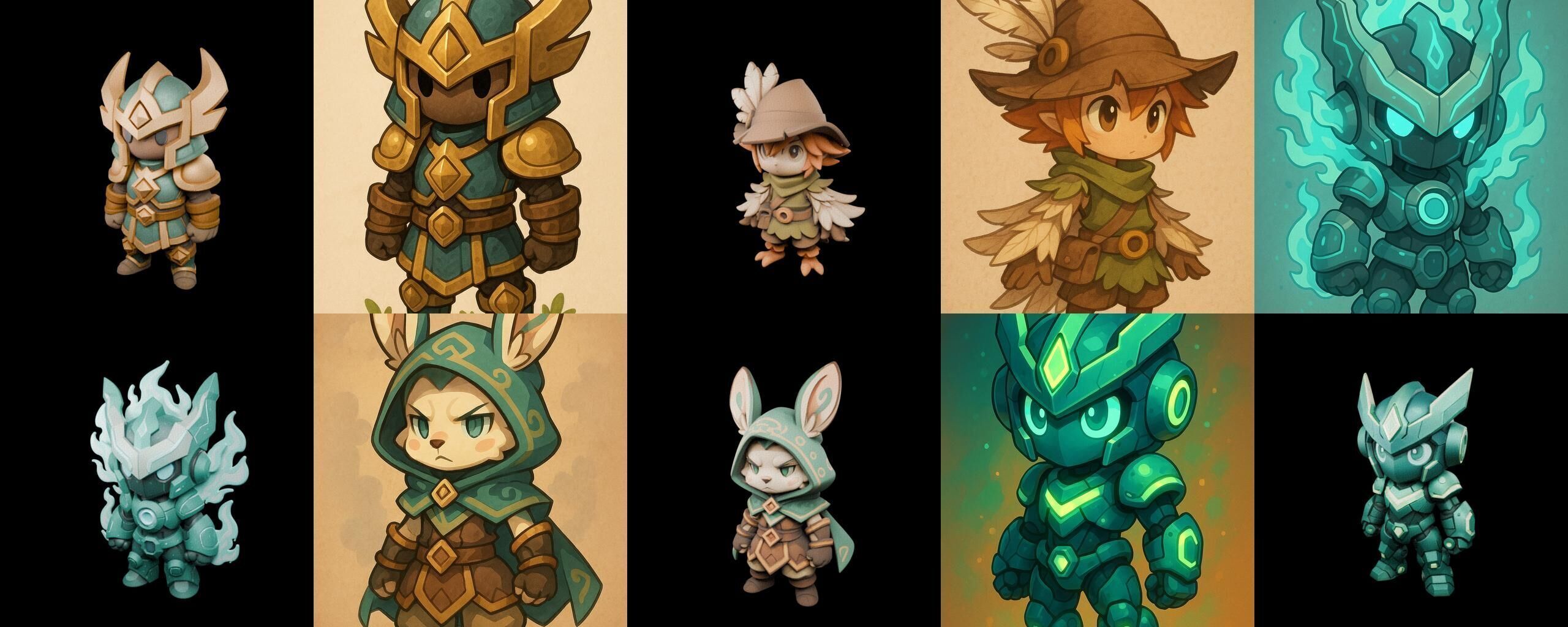 Game Character Marvelous Stylized bundle 27 pack 100 glb Low-poly 3D model_12