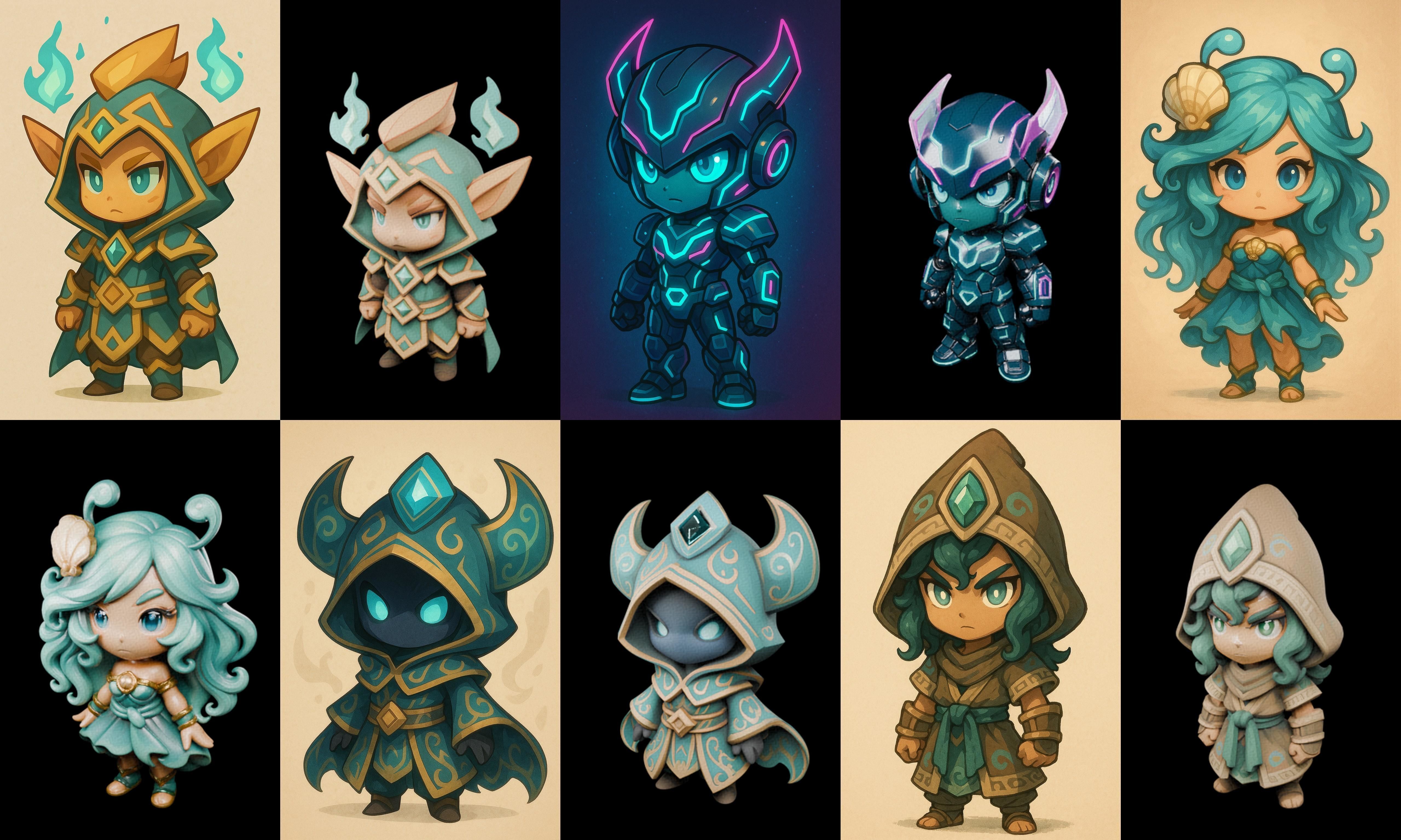 Game Character Marvelous Stylized bundle 27 pack 100 glb Low-poly 3D model_5