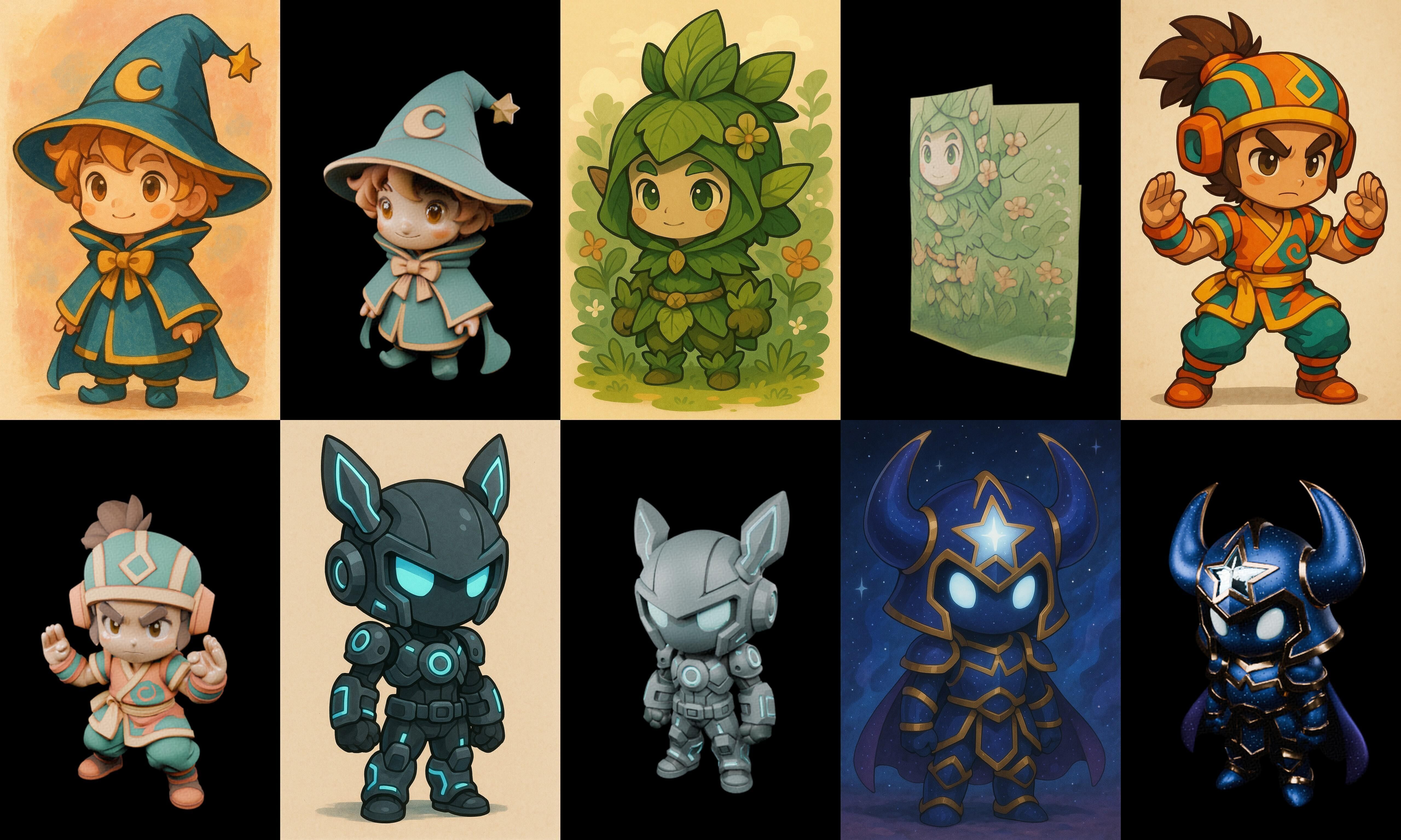 Game Character Marvelous Stylized bundle 27 pack 100 glb Low-poly 3D model_2