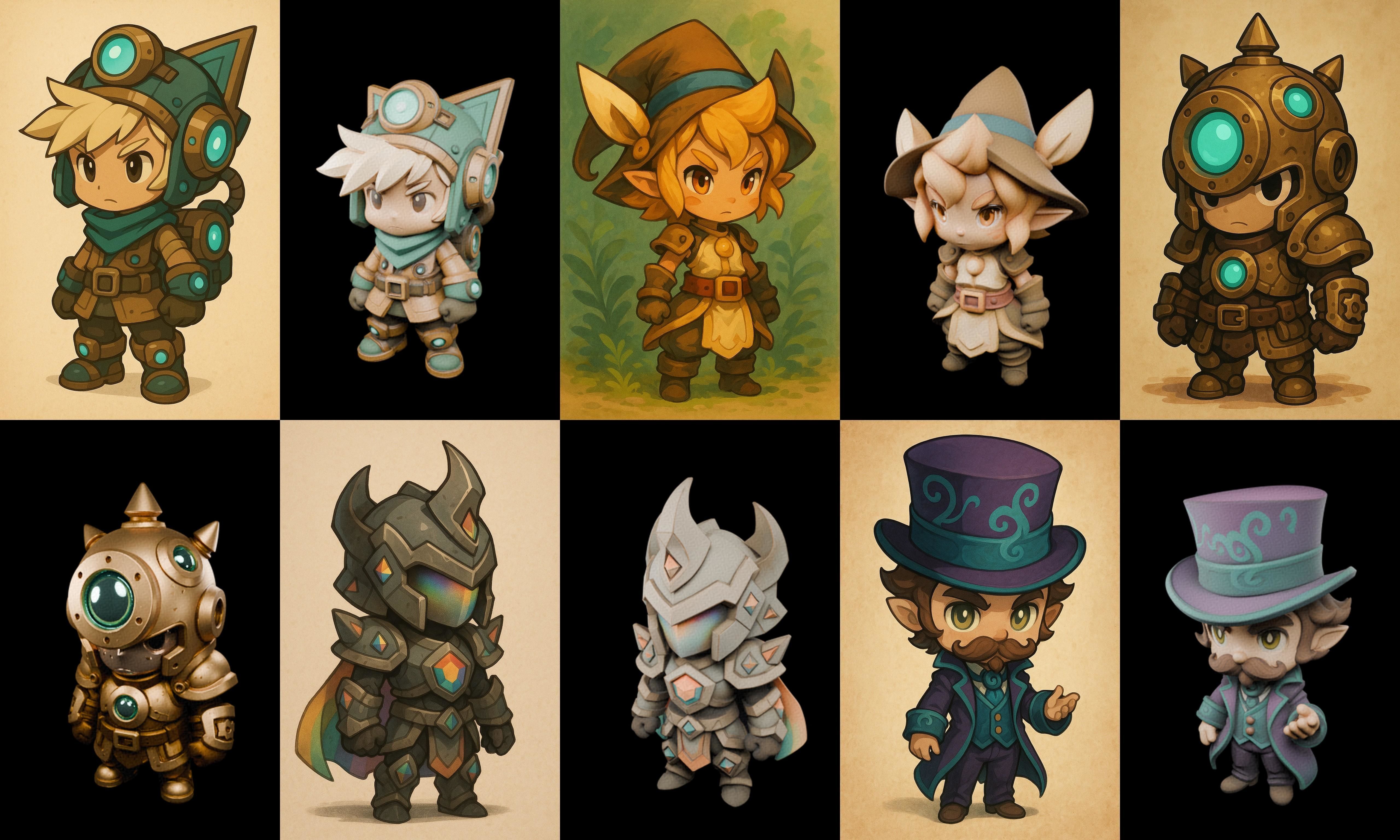 Game Character Marvelous Stylized bundle 27 pack 100 glb Low-poly 3D model_4