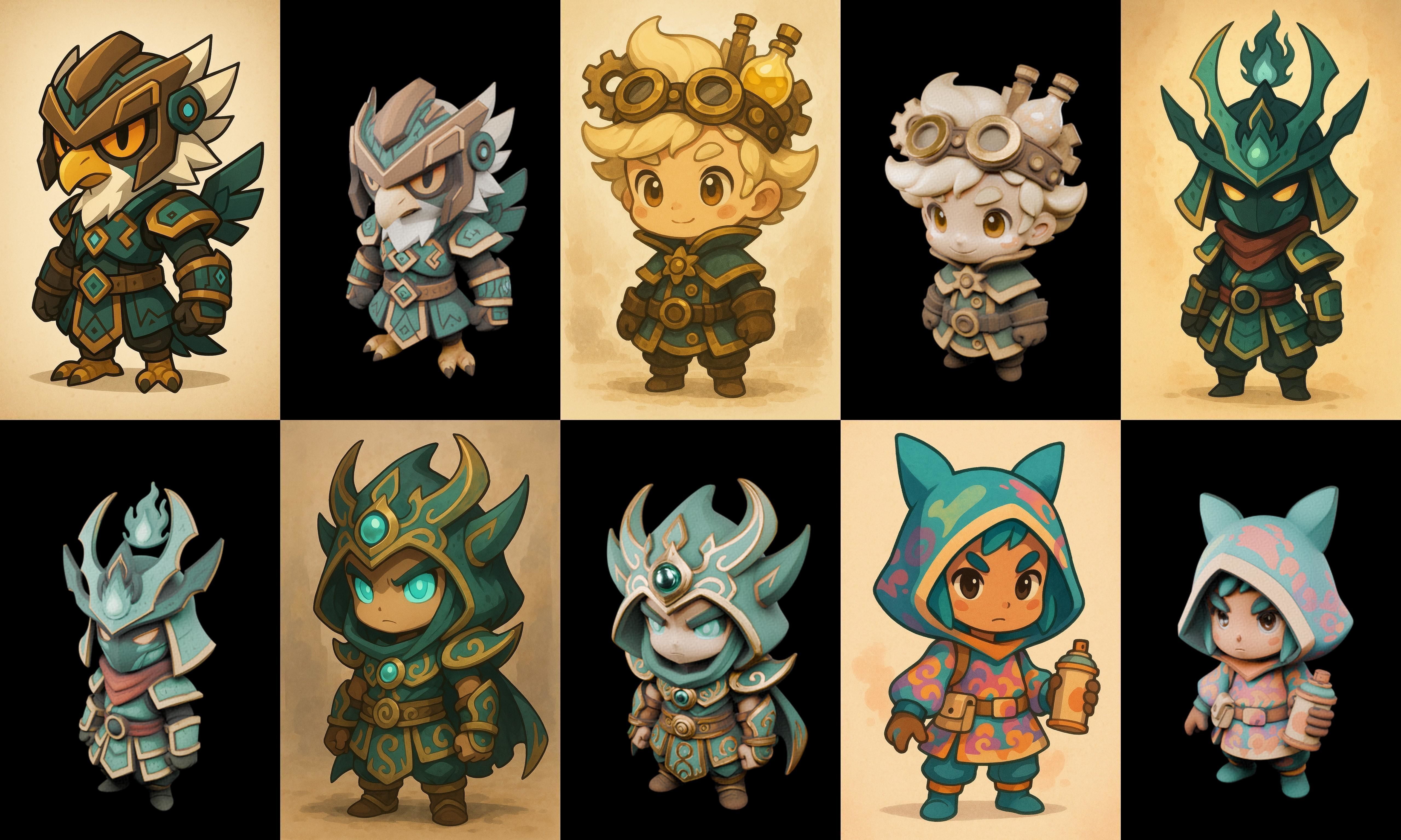 Game Character Marvelous Stylized bundle 27 pack 100 glb Low-poly 3D model_11