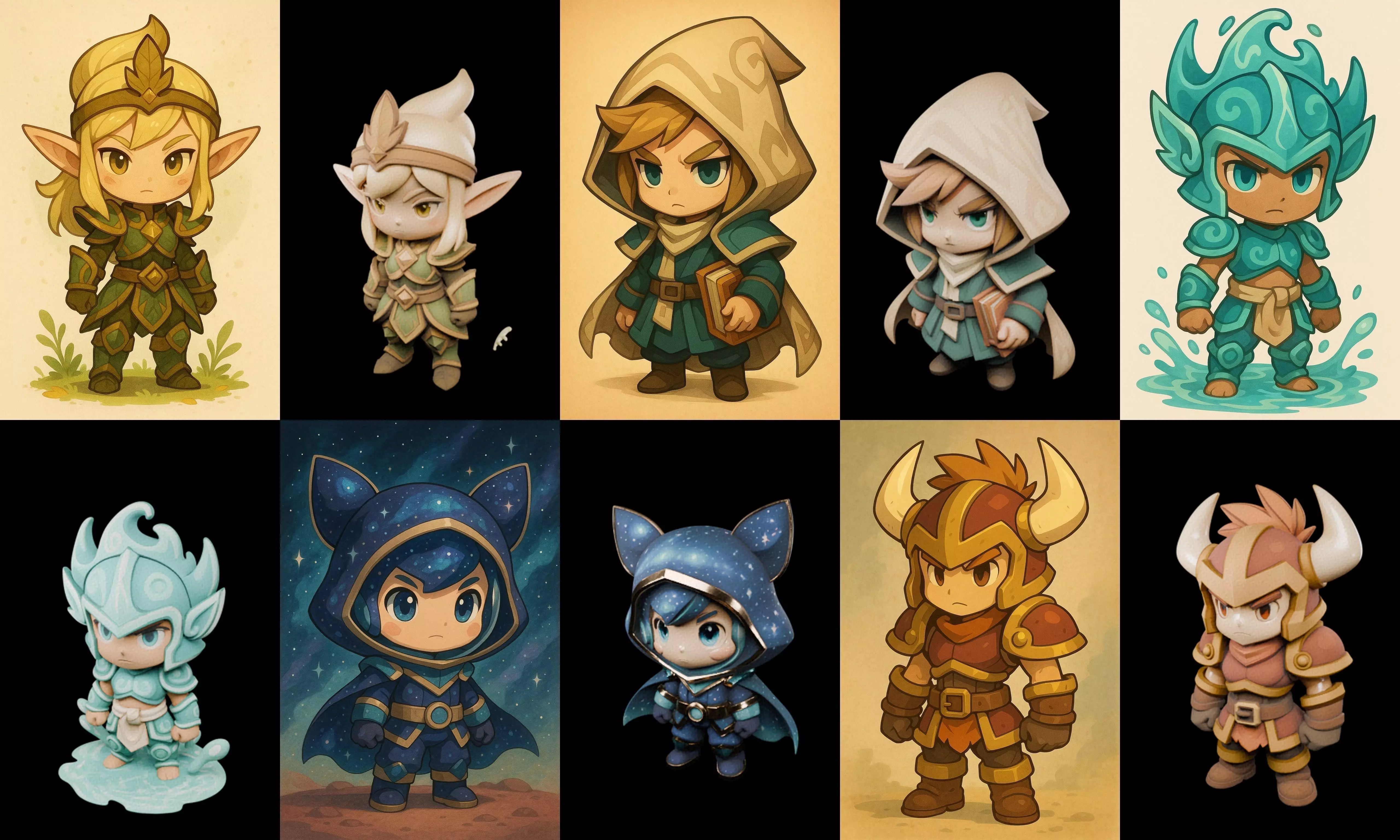 Game Character Marvelous Stylized bundle 27 pack 100 glb Low-poly 3D model_0