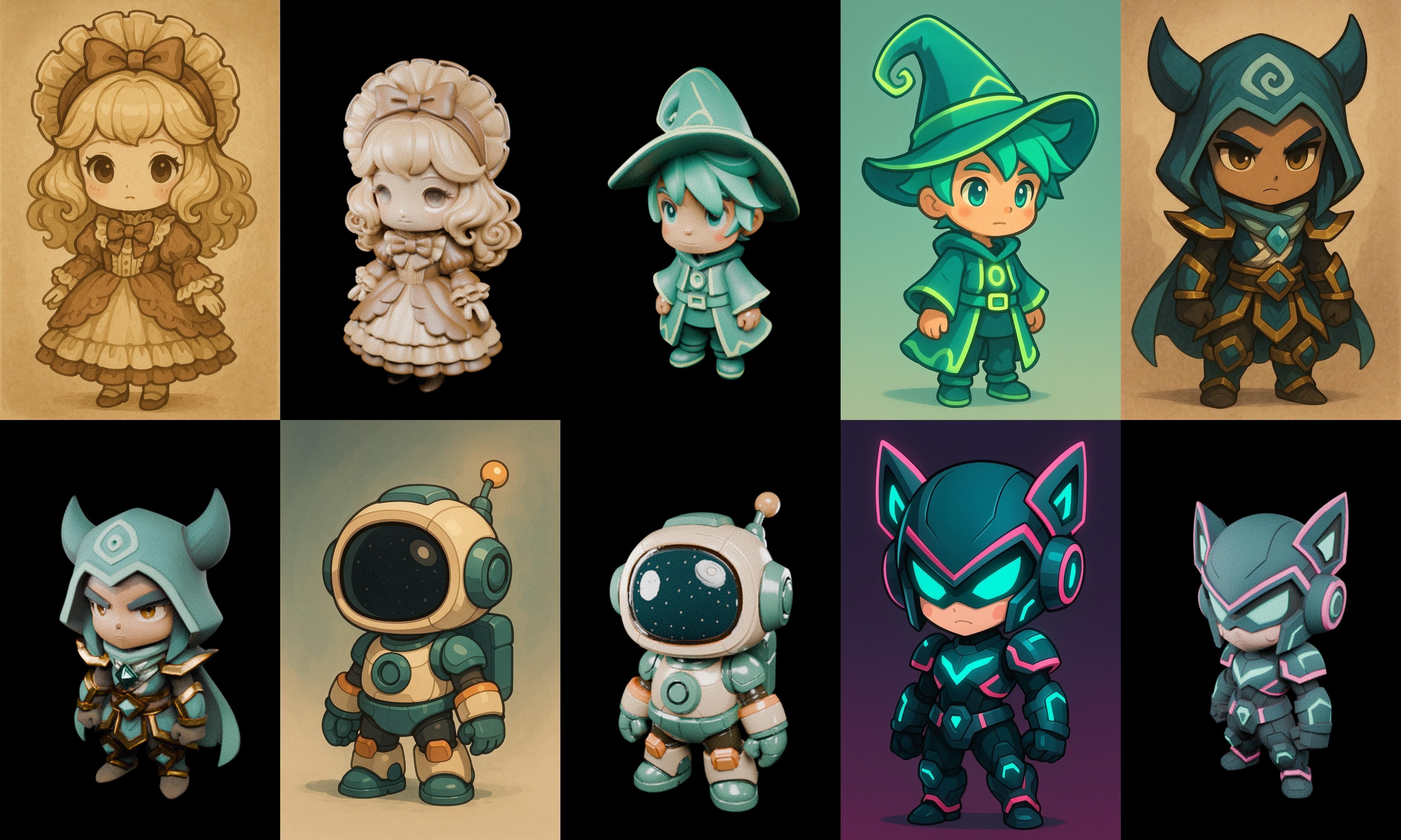 Game Character Marvelous Stylized bundle 27 pack 100 glb Low-poly 3D model_3