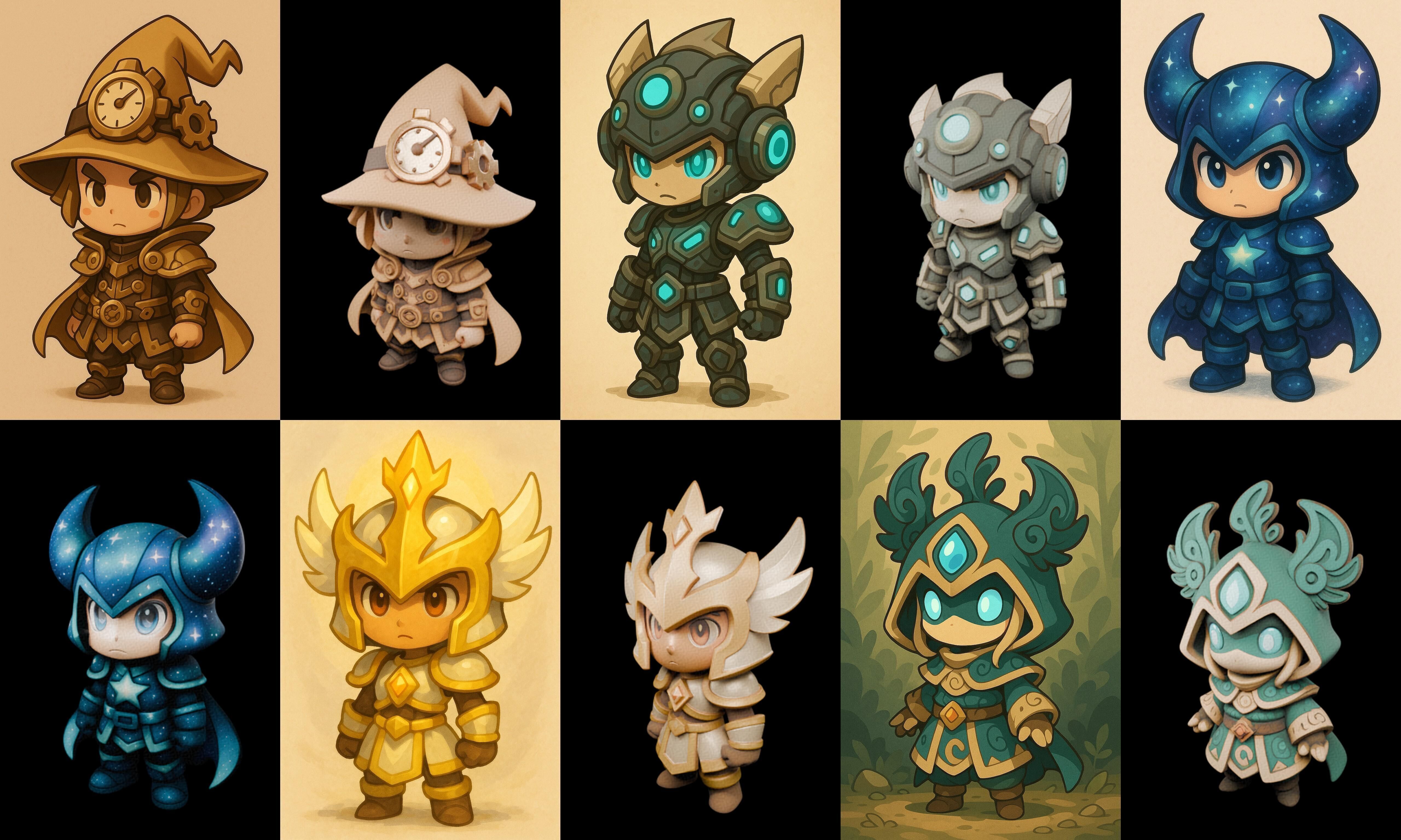 Game Character Marvelous Stylized bundle 27 pack 100 glb Low-poly 3D model_18