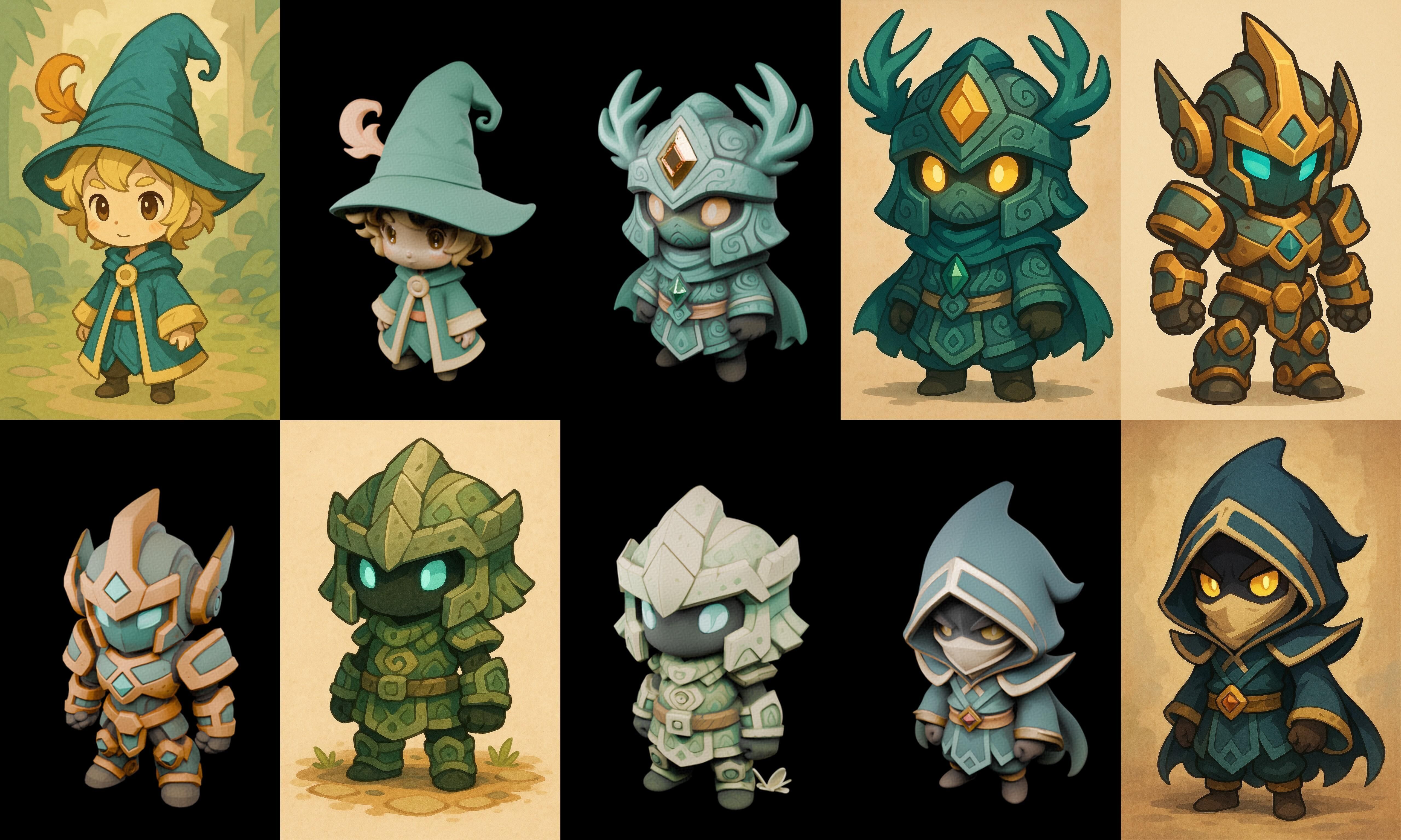Game Character Marvelous Stylized bundle 27 pack 100 glb Low-poly 3D model_16