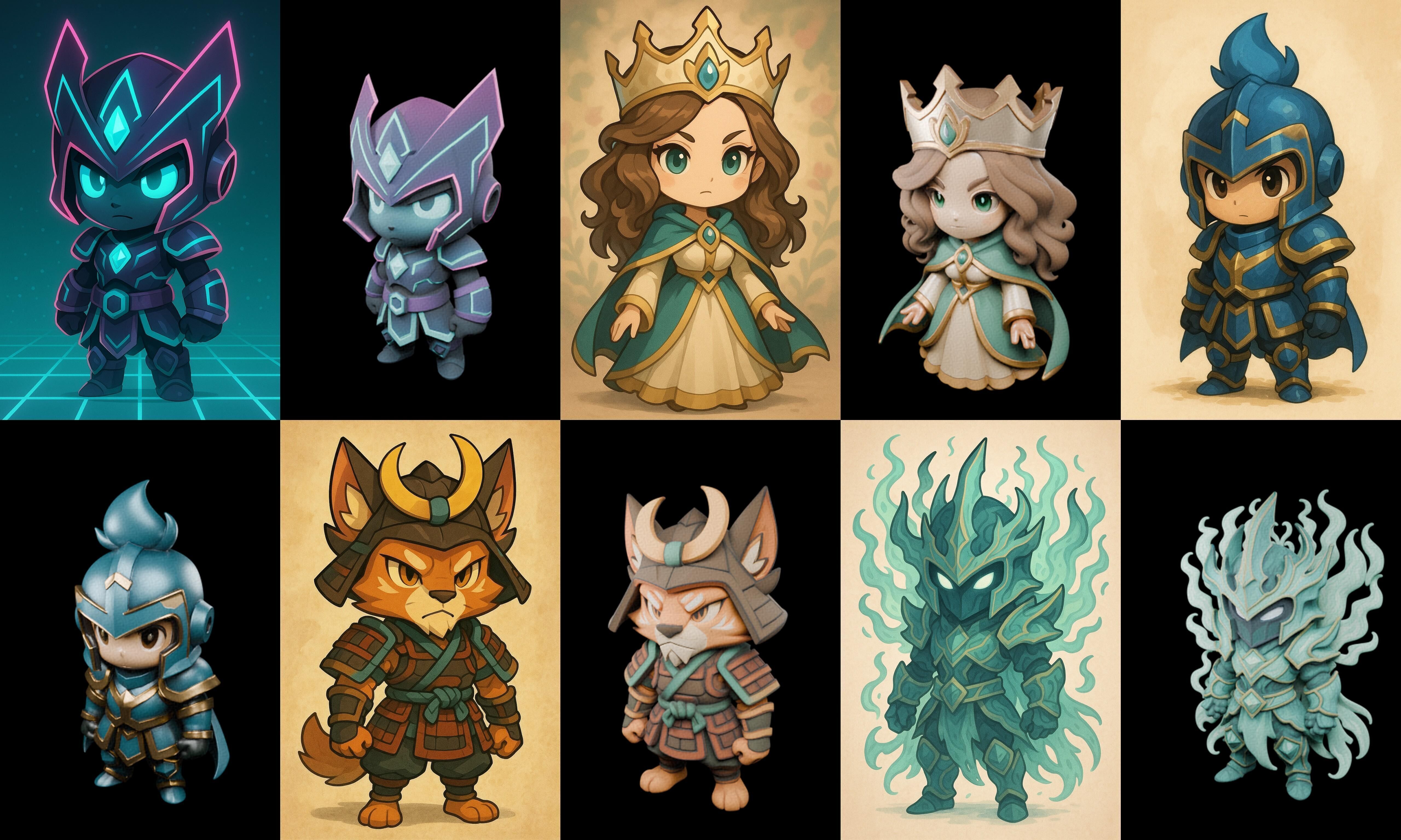 Game Character Marvelous Stylized bundle 27 pack 100 glb Low-poly 3D model_17