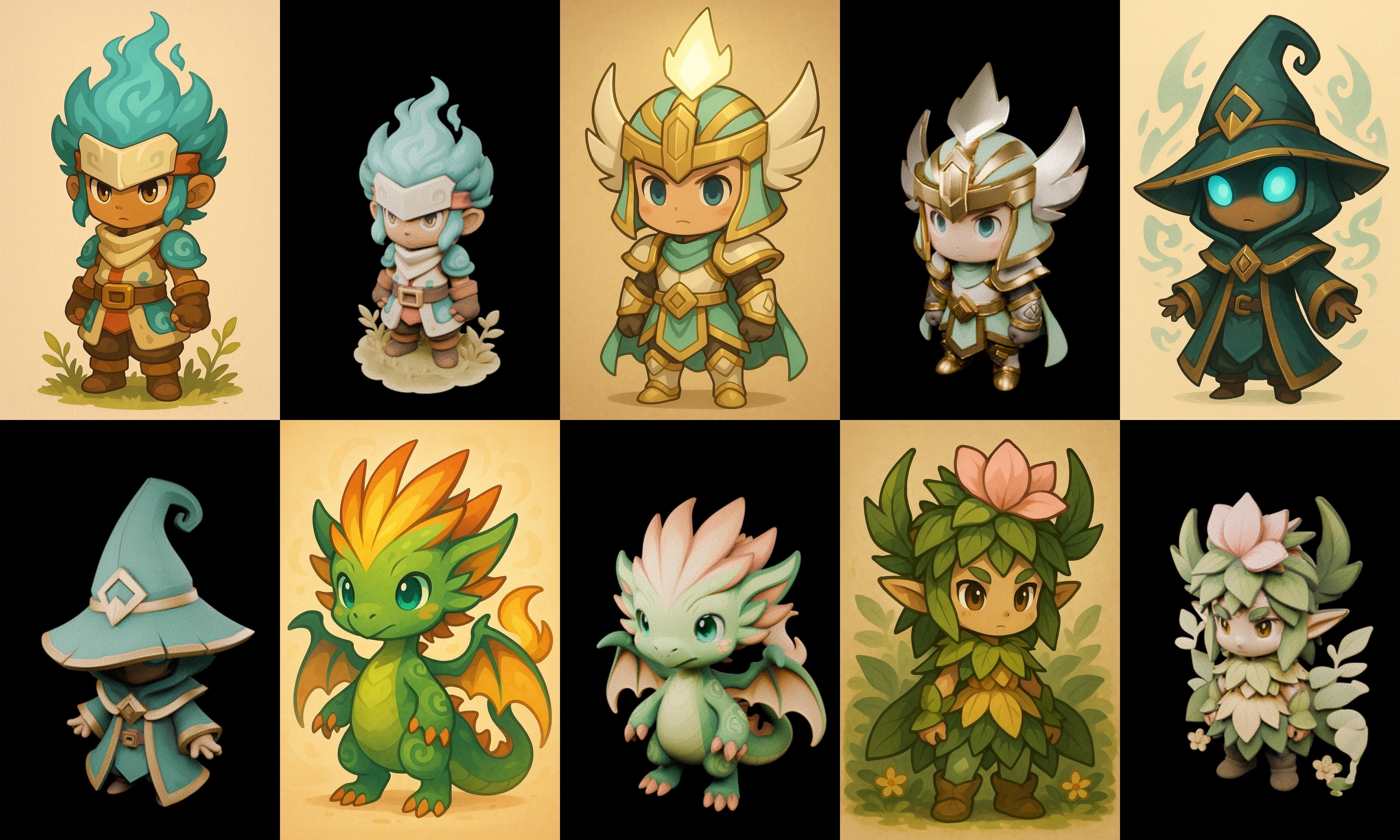 Game Character Marvelous Stylized bundle 26 pack 100 glb Low-poly 3D model_5