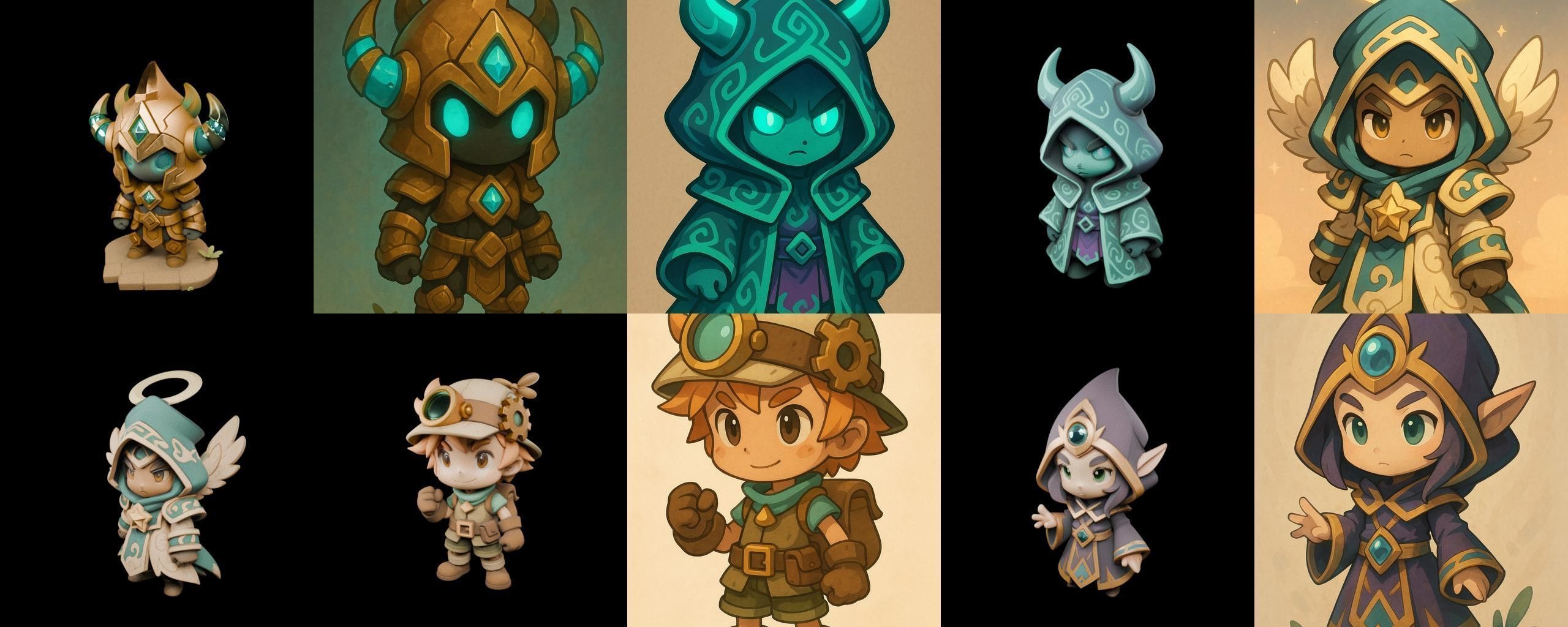 Game Character Marvelous Stylized bundle 26 pack 100 glb Low-poly 3D model_18