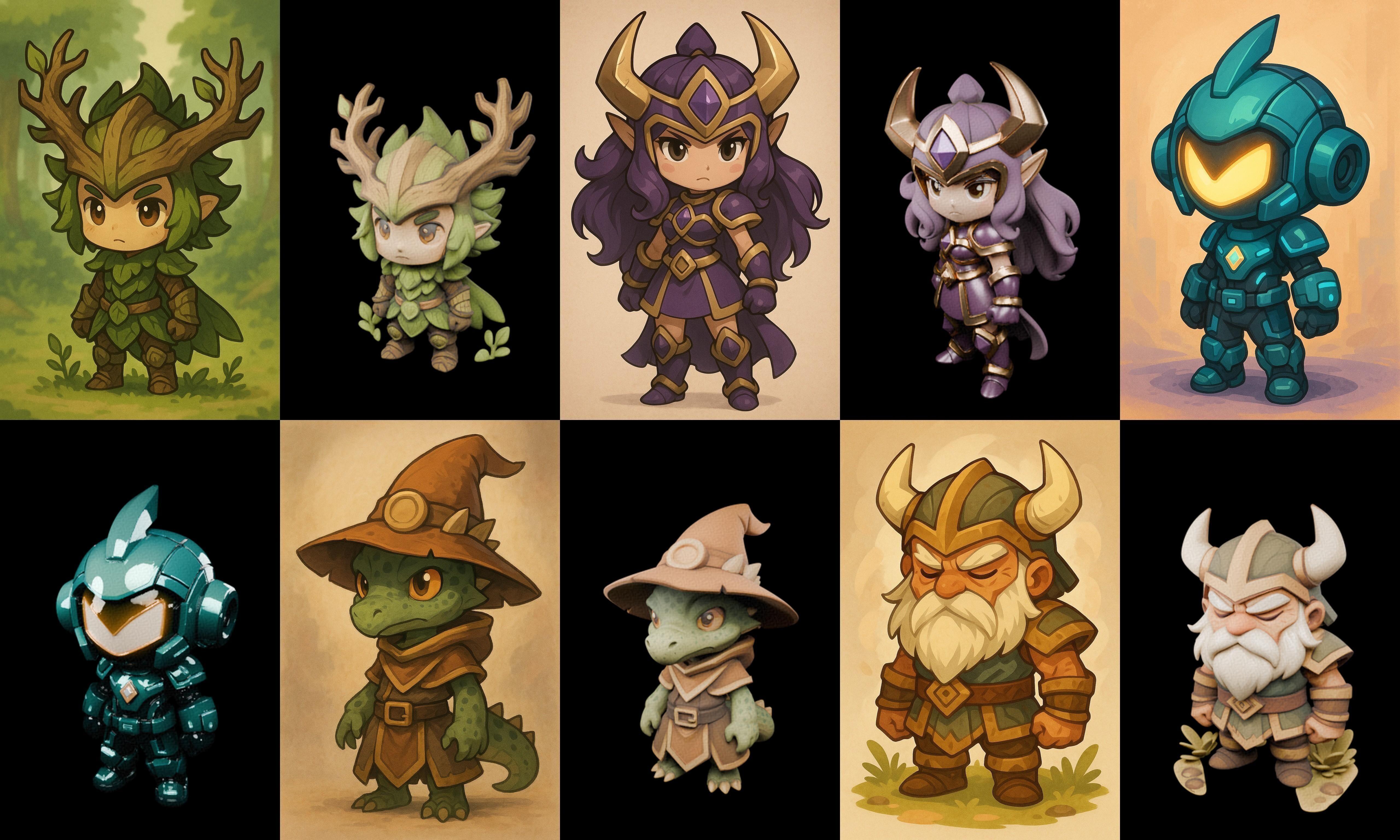 Game Character Marvelous Stylized bundle 26 pack 100 glb Low-poly 3D model_10